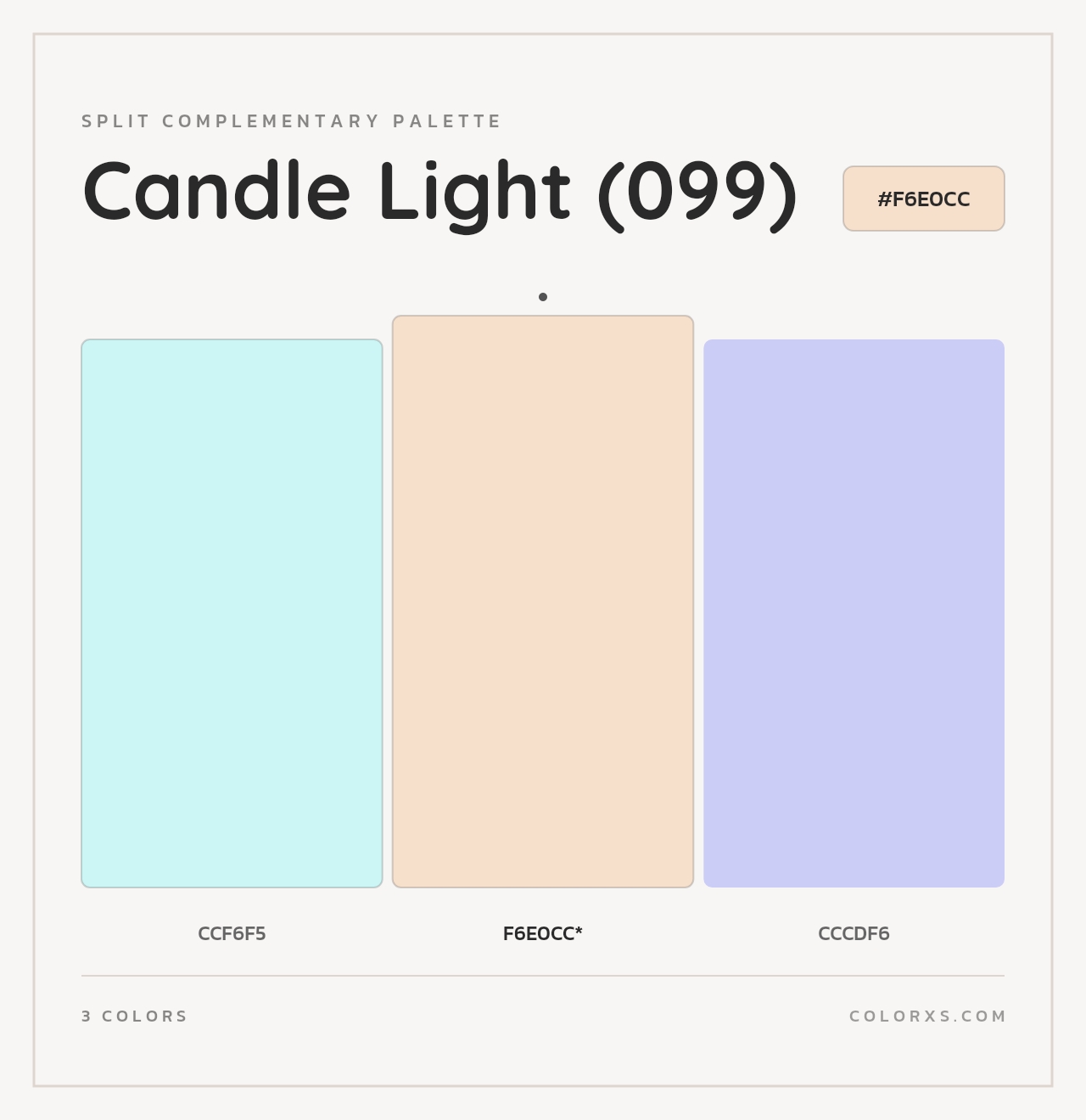 Candle Light (099) - Split-Complementary Color Palette