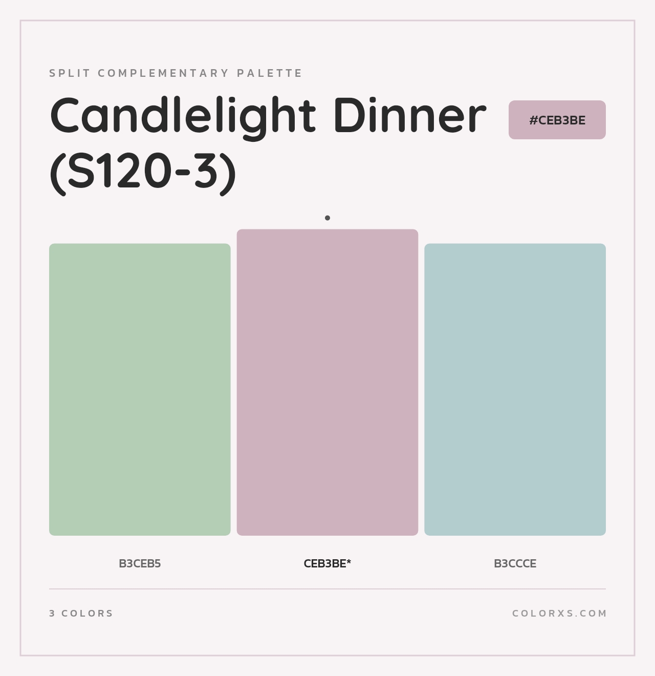 Candlelight Dinner (S120-3) - Split-Complementary Color Palette