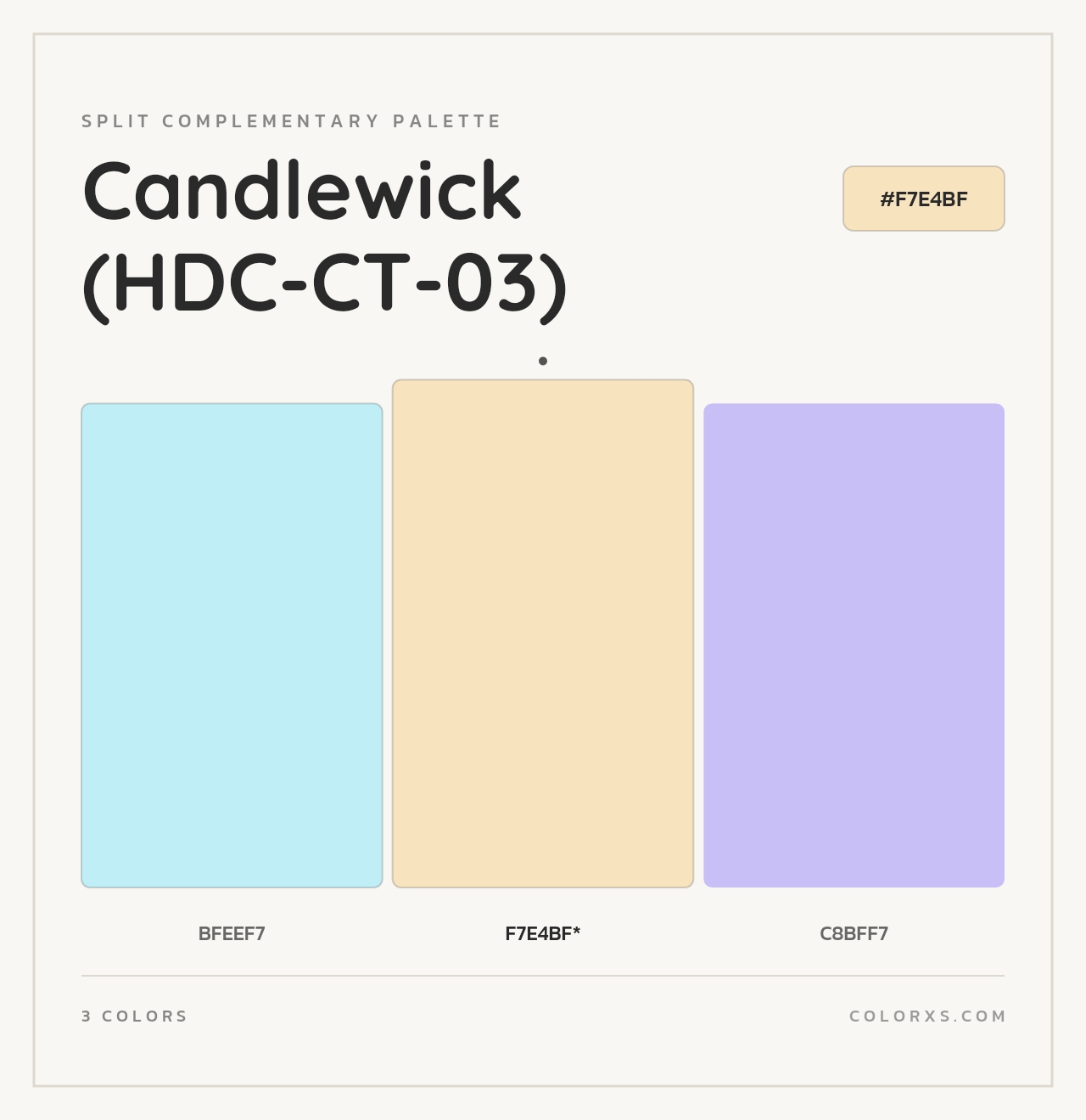 Candlewick (HDC-CT-03) - Split-Complementary Color Palette