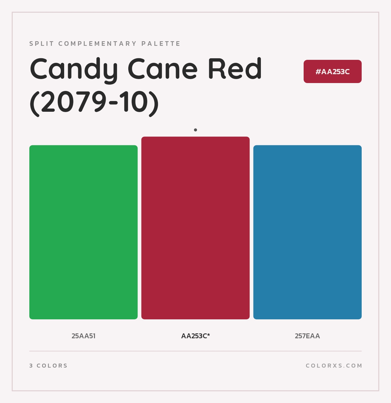 Candy Cane Red (2079-10) - Split-Complementary Color Palette