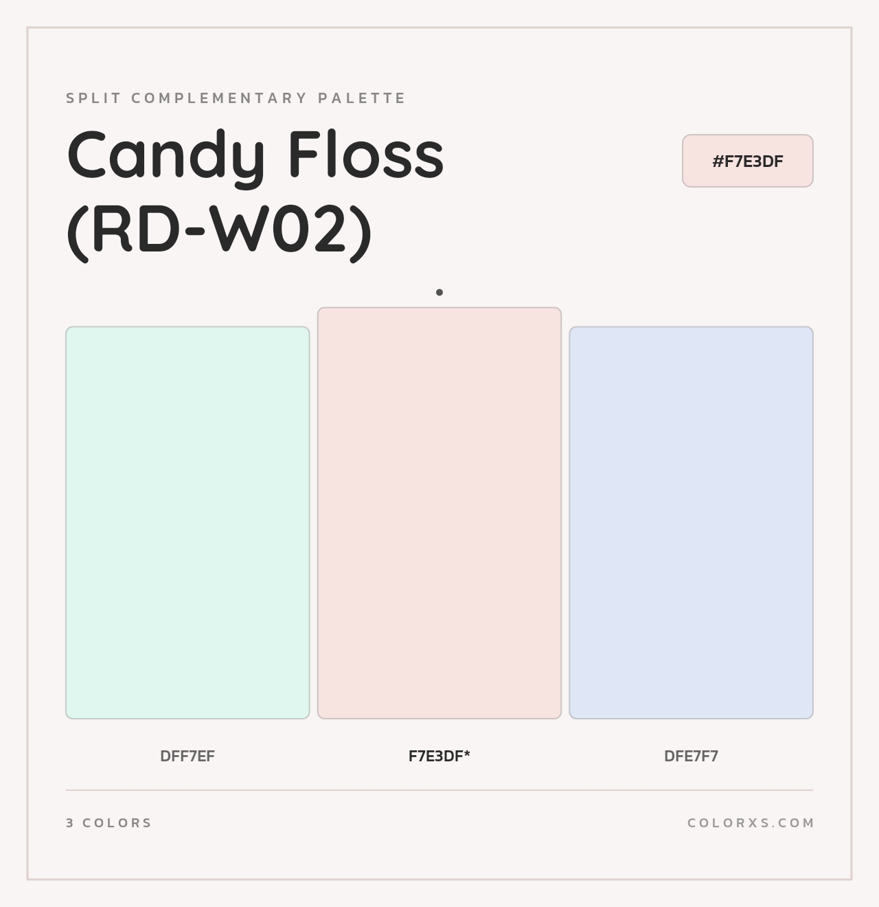 Candy Floss (RD-W02) - Split-Complementary Color Palette