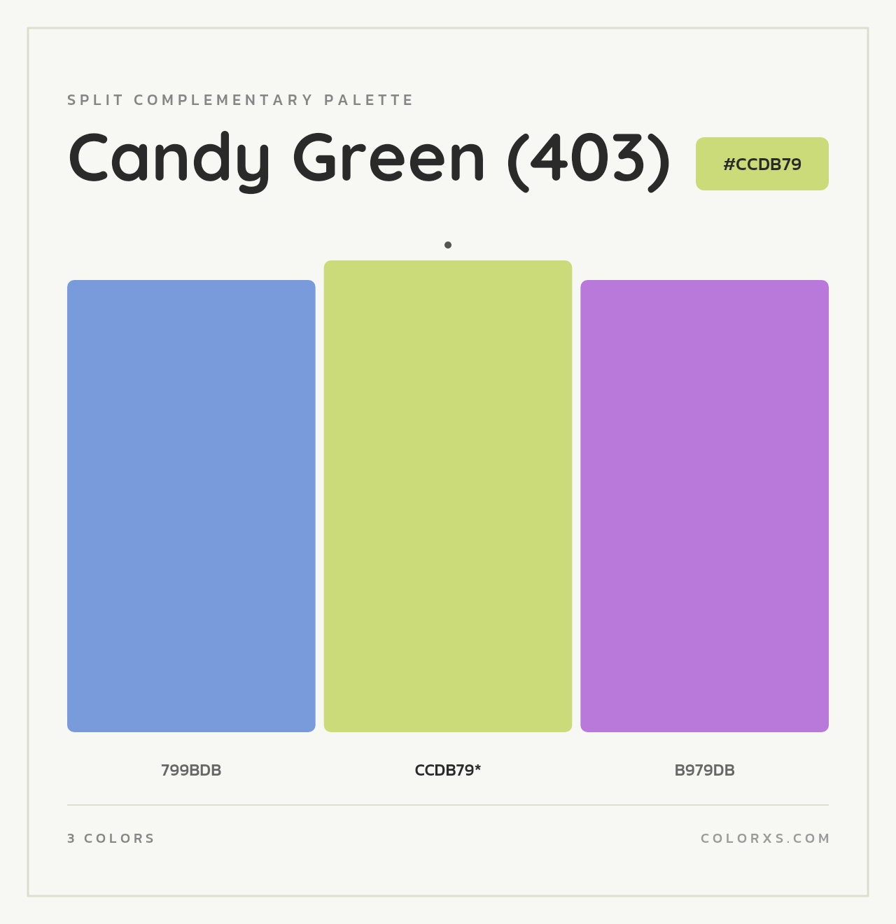 Candy Green (403) - Split-Complementary Color Palette