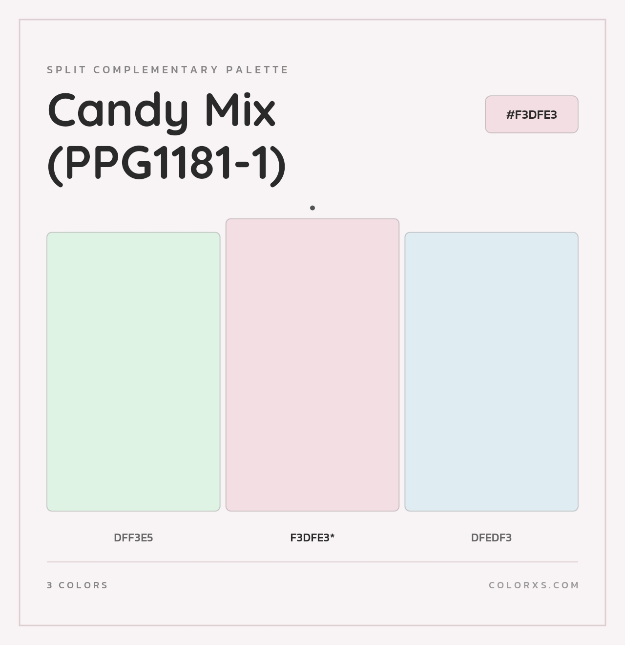 Candy Mix (PPG1181-1) - Split-Complementary Color Palette