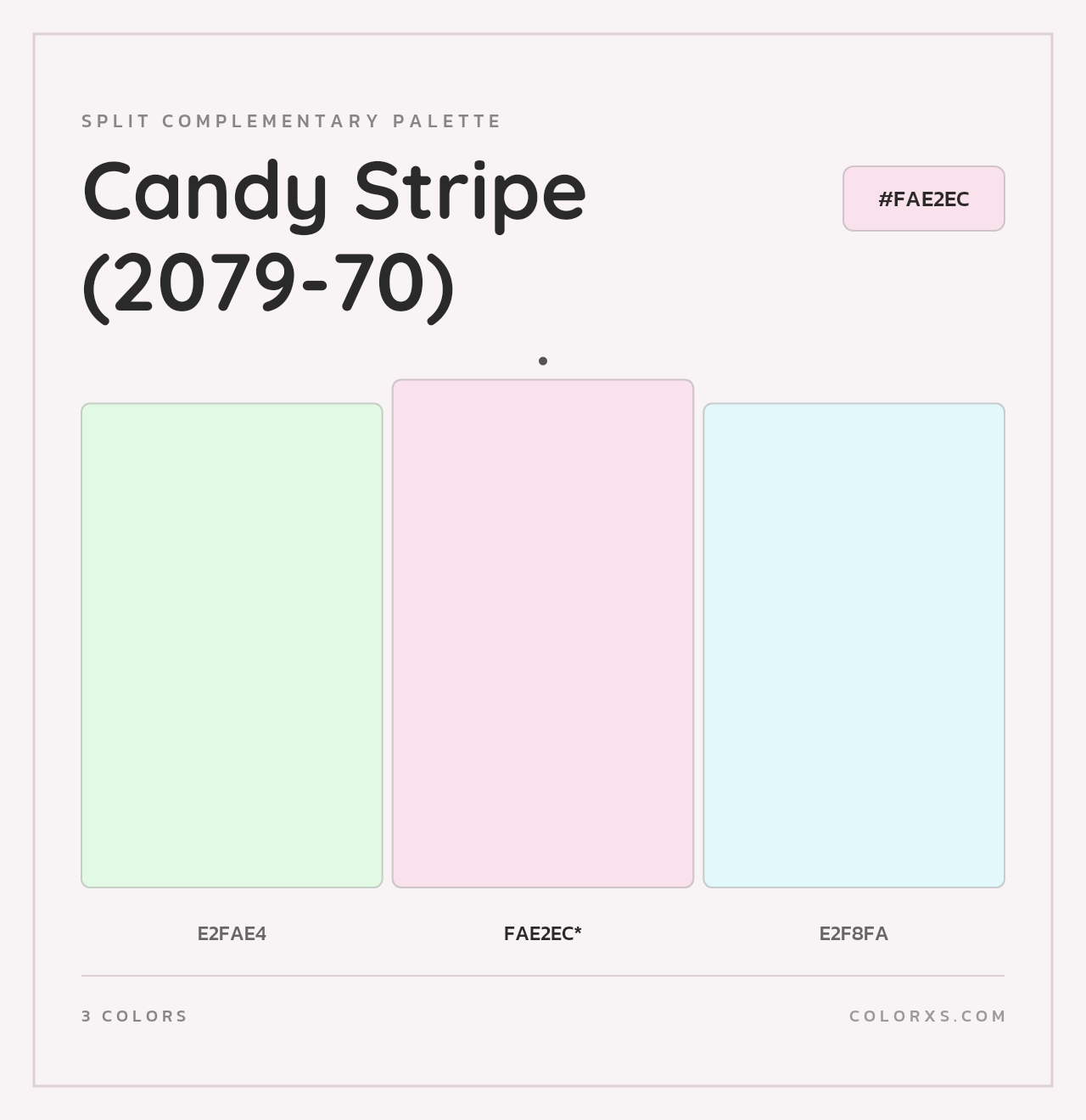 Candy Stripe (2079-70) - Split-Complementary Color Palette