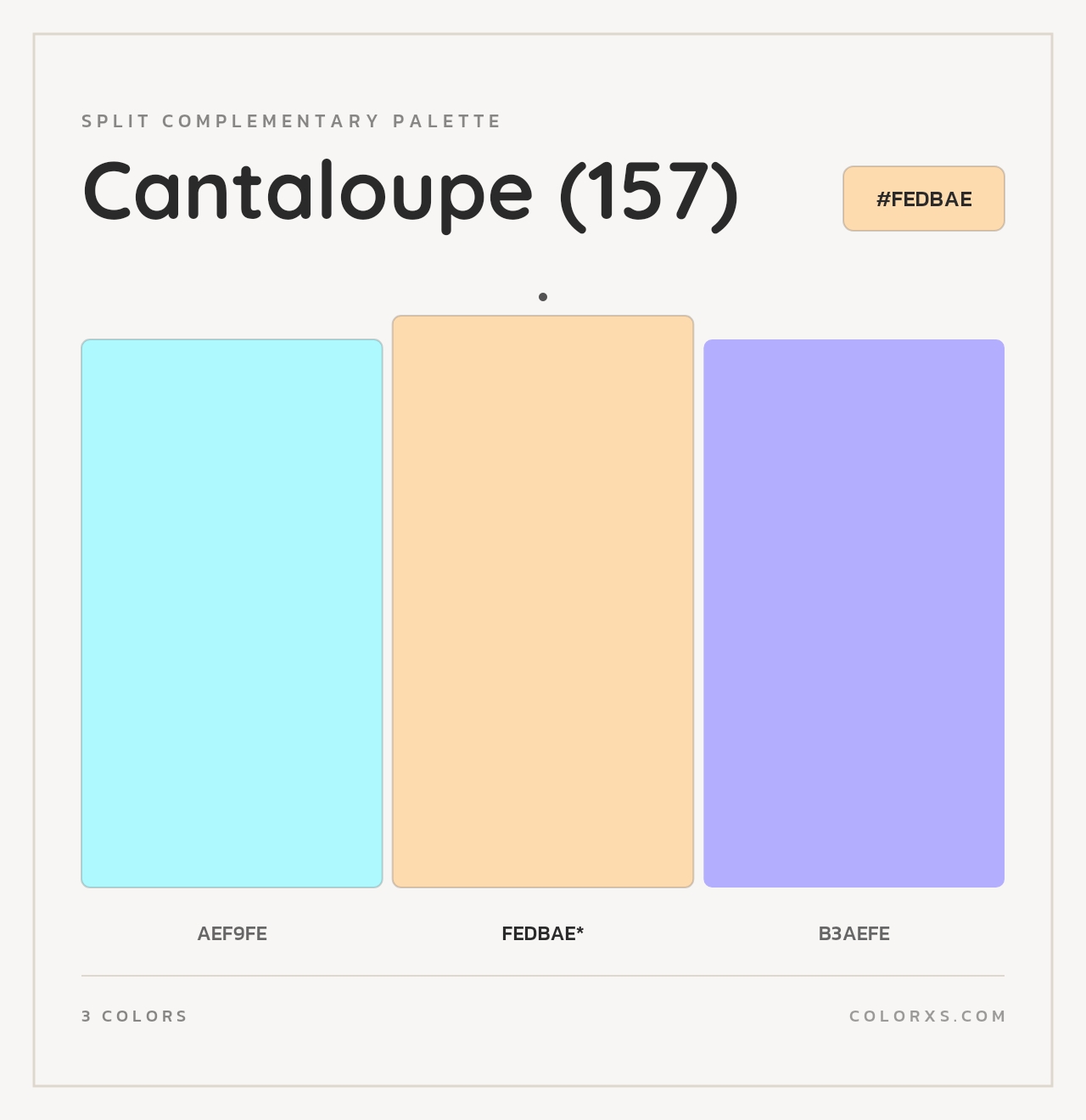 Cantaloupe (157) - Split-Complementary Color Palette