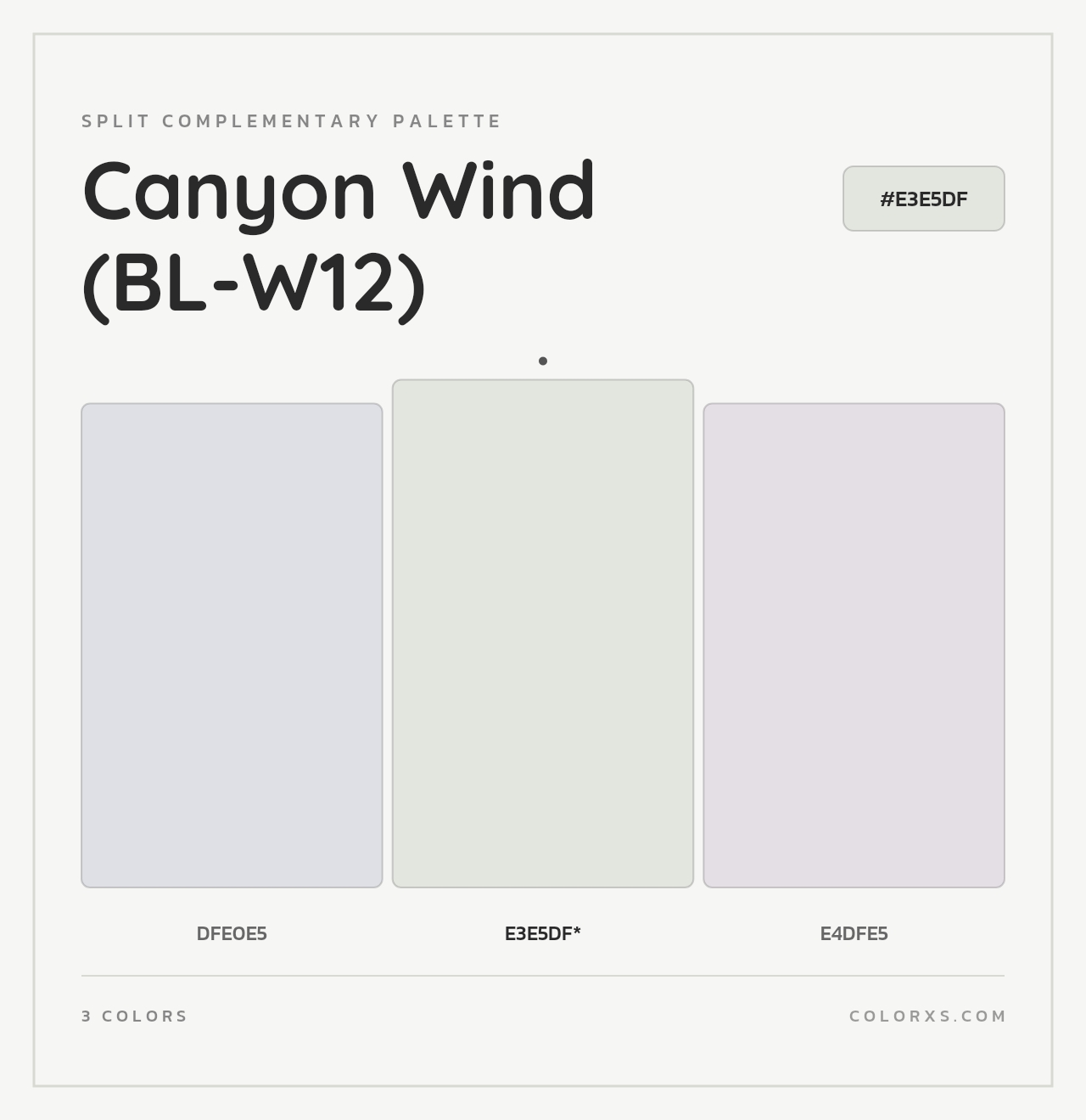 Canyon Wind (BL-W12) - Split-Complementary Color Palette