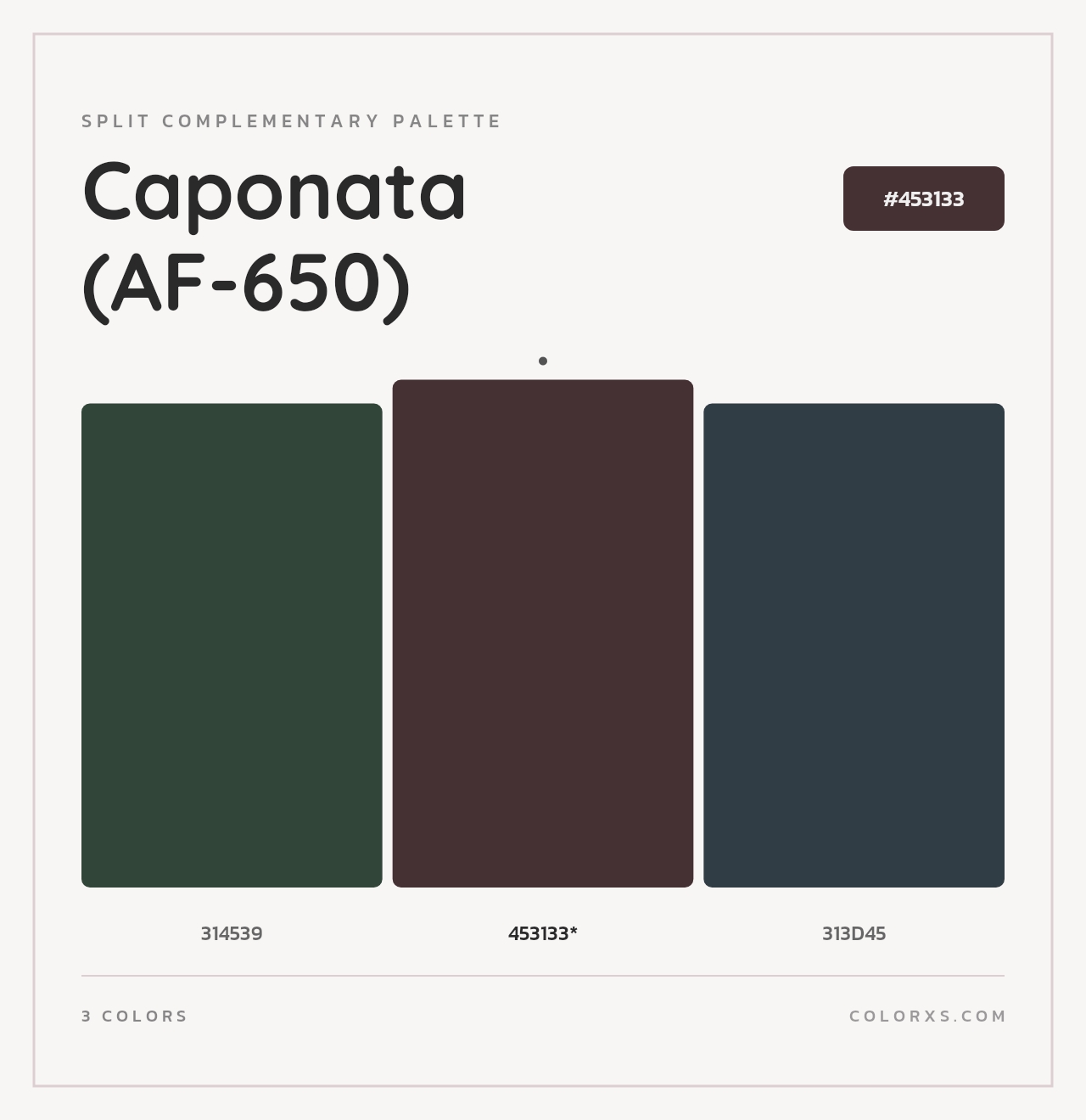 Caponata (AF-650) - Split-Complementary Color Palette