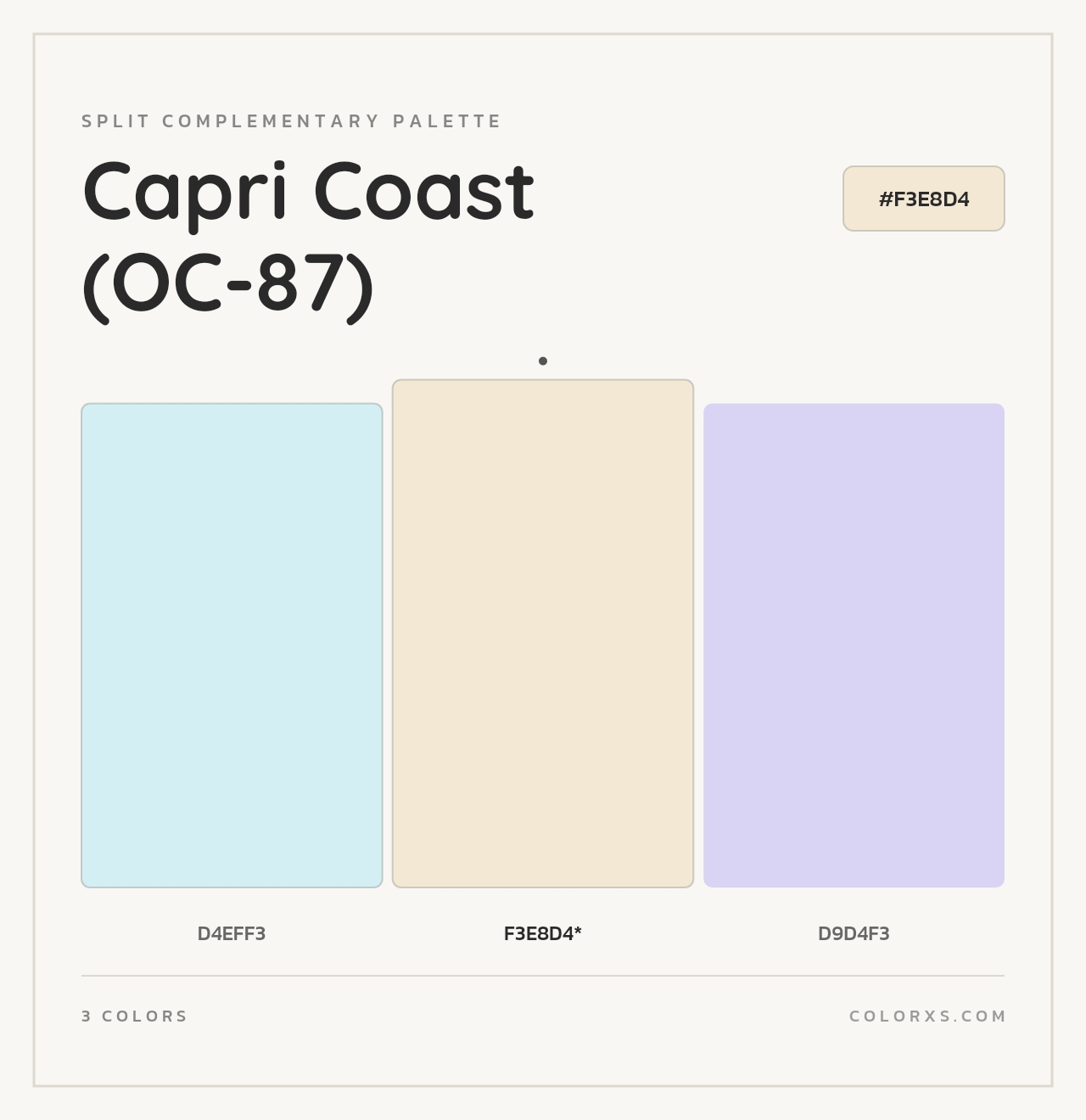 Capri Coast (OC-87) - Split-Complementary Color Palette