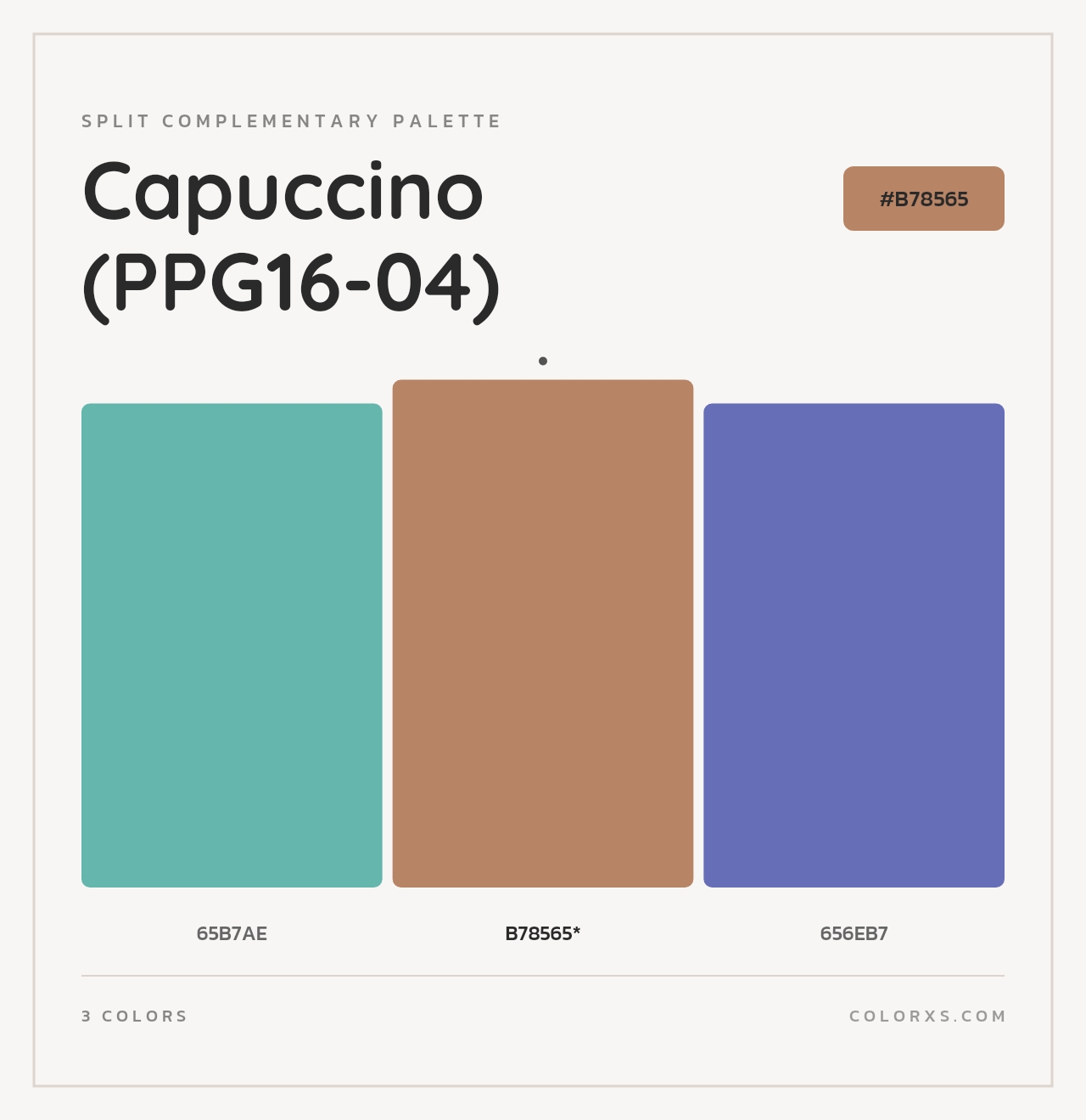 Capuccino (PPG16-04) - Split-Complementary Color Palette
