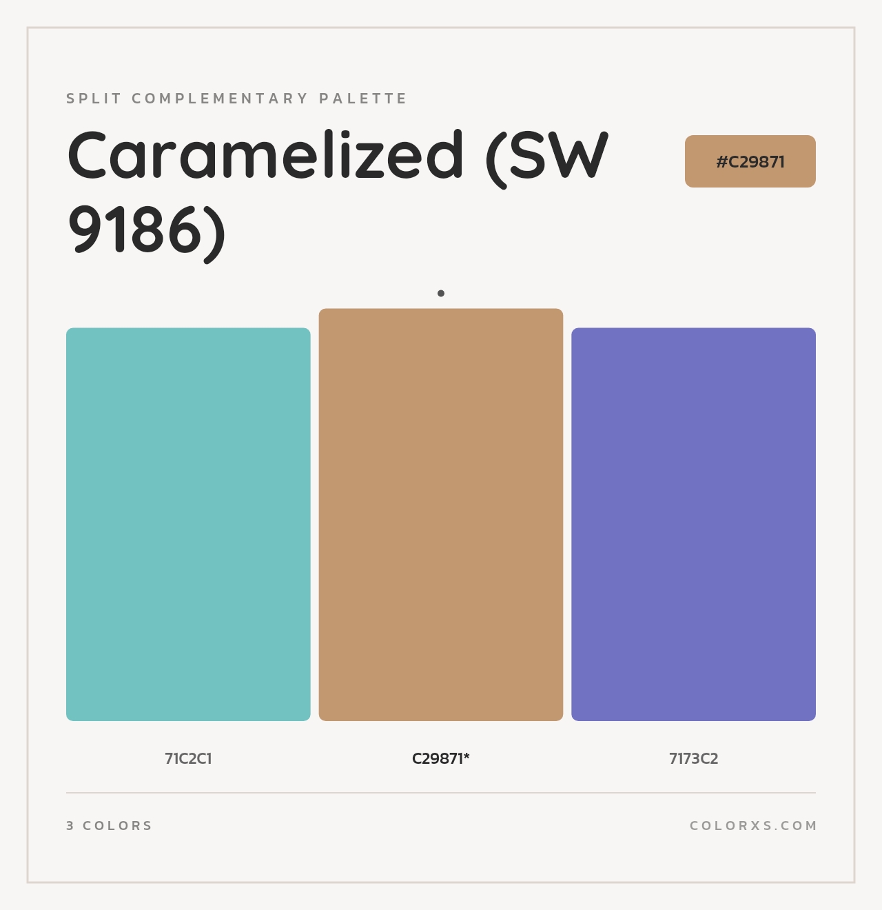 Caramelized (SW 9186) - Split-Complementary Color Palette