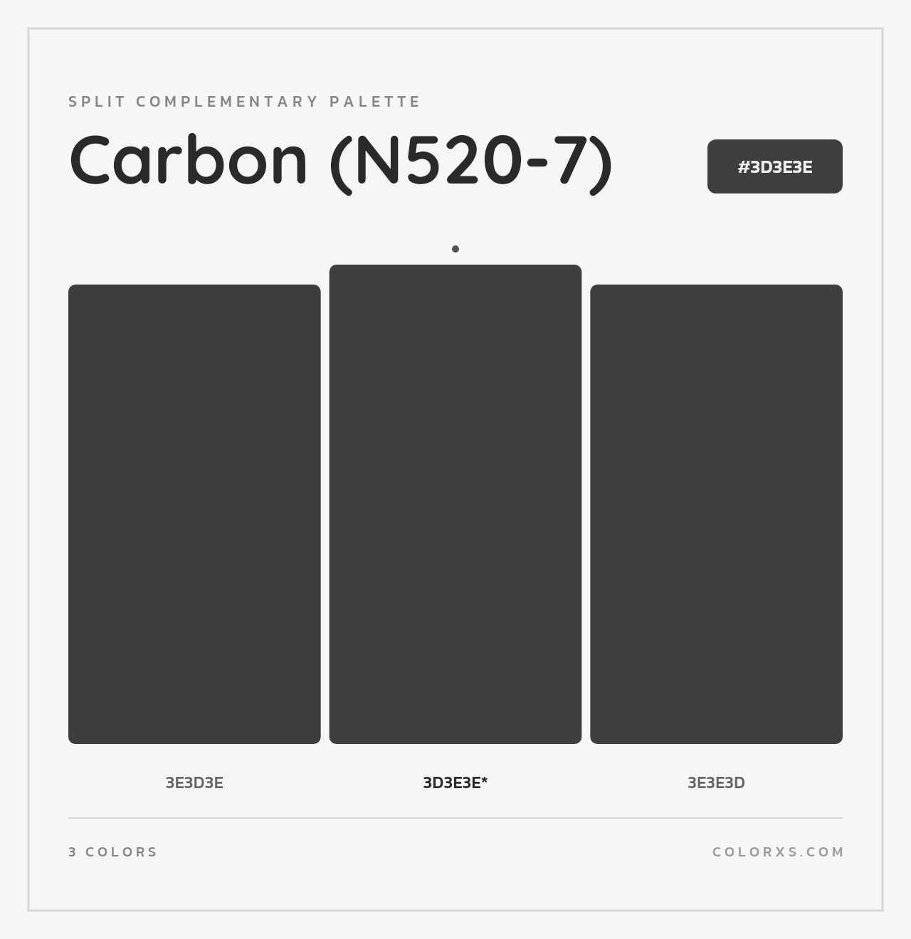 Carbon (N520-7) - Split-Complementary Color Palette