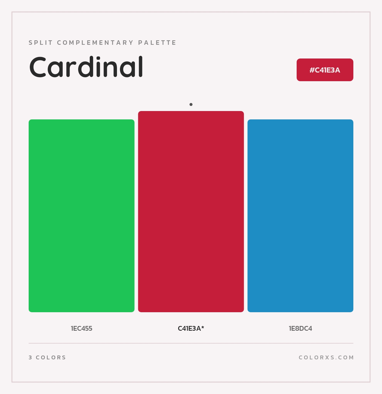 Cardinal - Split-Complementary Color Palette