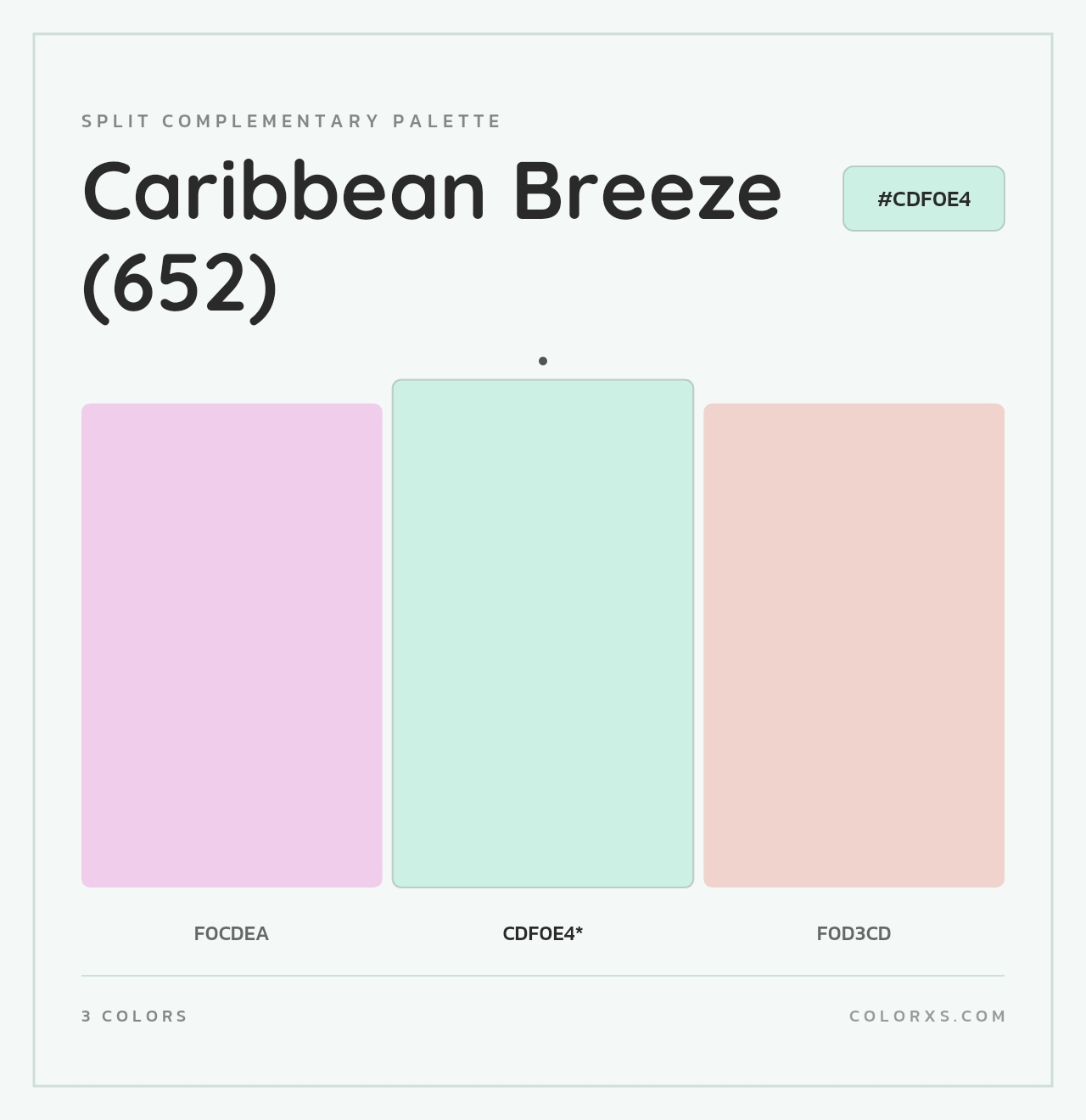 Caribbean Breeze (652) - Split-Complementary Color Palette