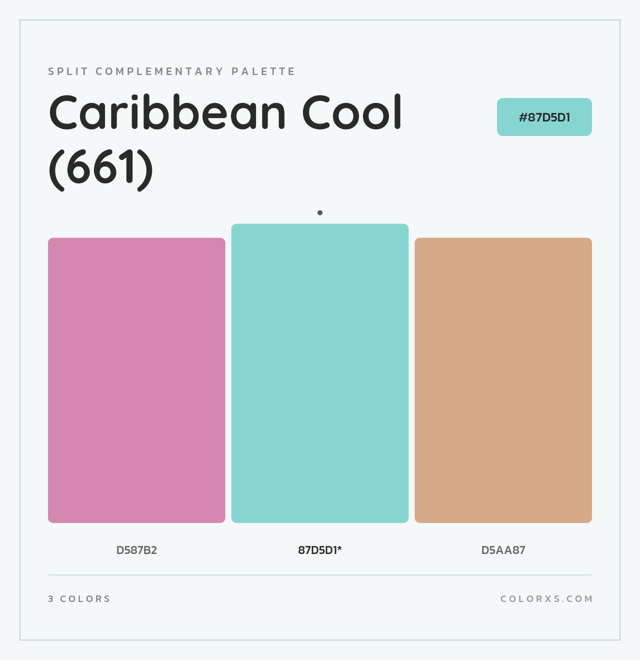 Caribbean Cool (661) - Split-Complementary Color Palette