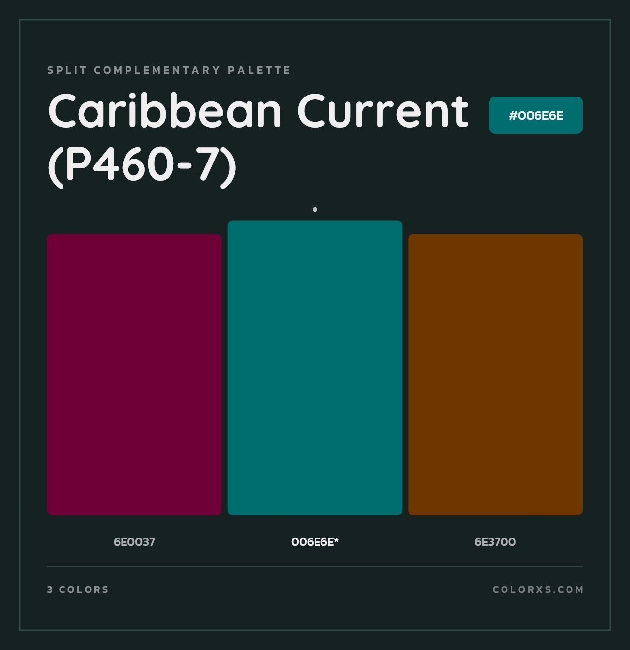 Caribbean Current (P460-7) - Split-Complementary Color Palette