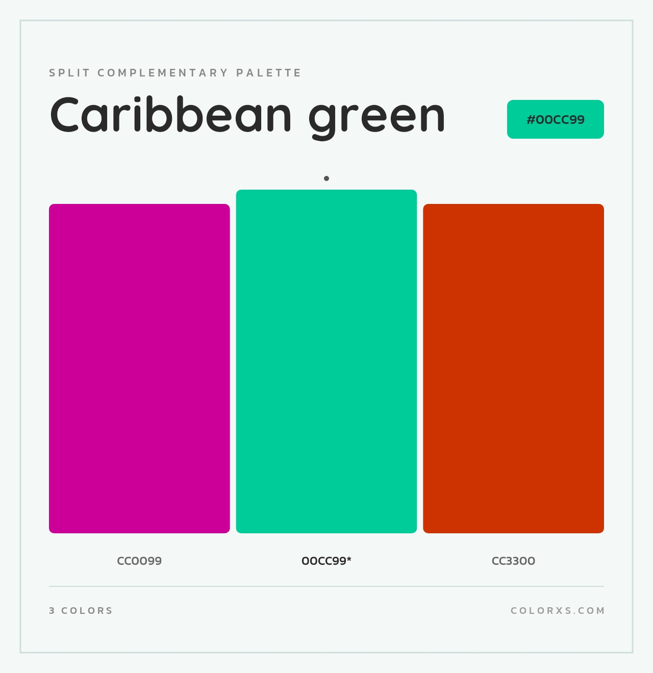 Caribbean green - Split-Complementary Color Palette