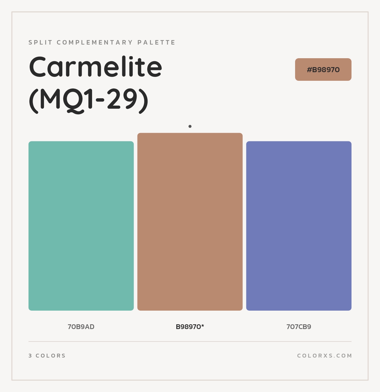 Carmelite (MQ1-29) - Split-Complementary Color Palette
