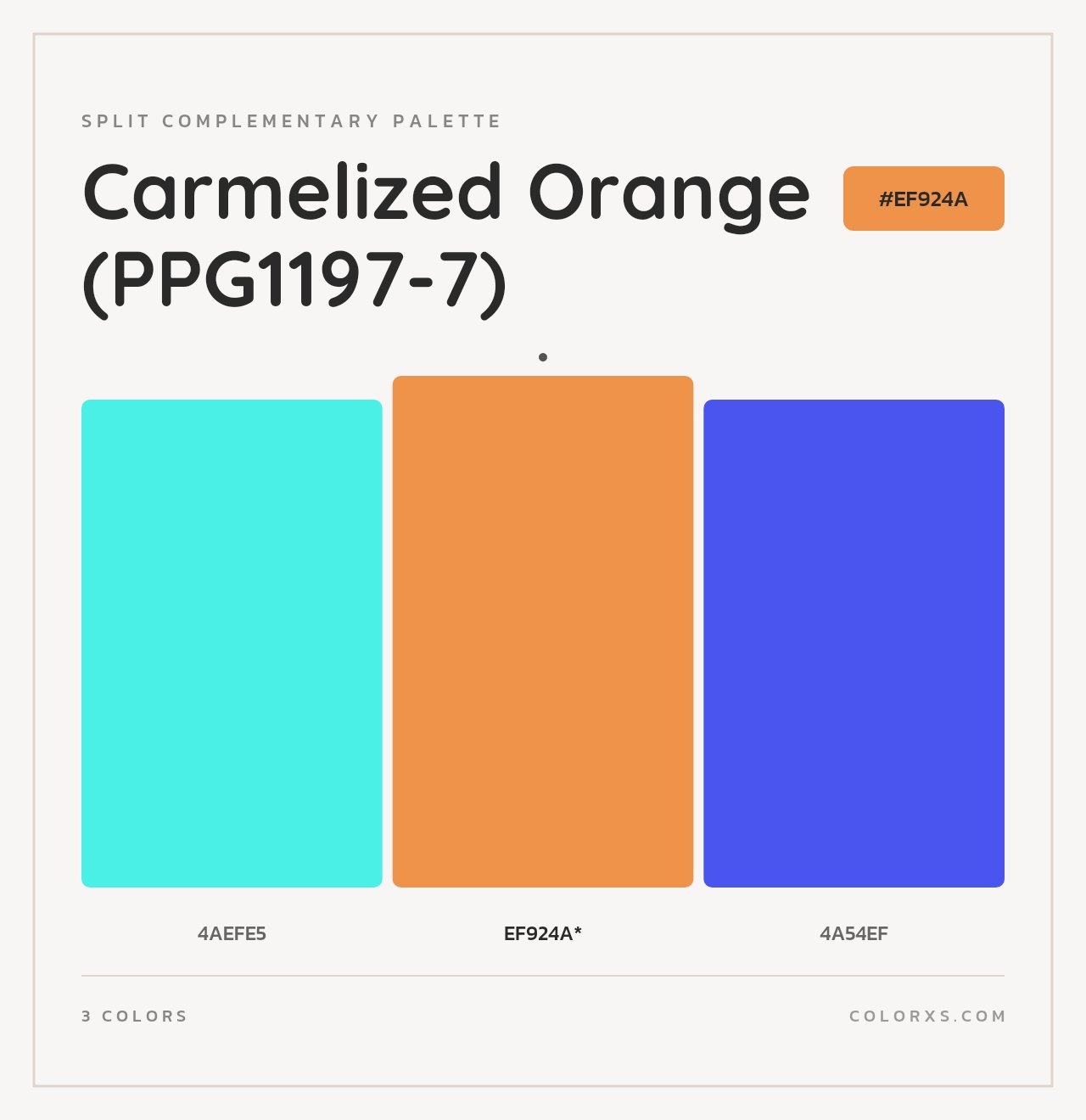 Carmelized Orange (PPG1197-7) - Split-Complementary Color Palette