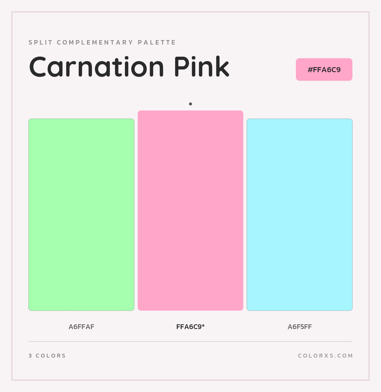 Carnation Pink - Split-Complementary Color Palette