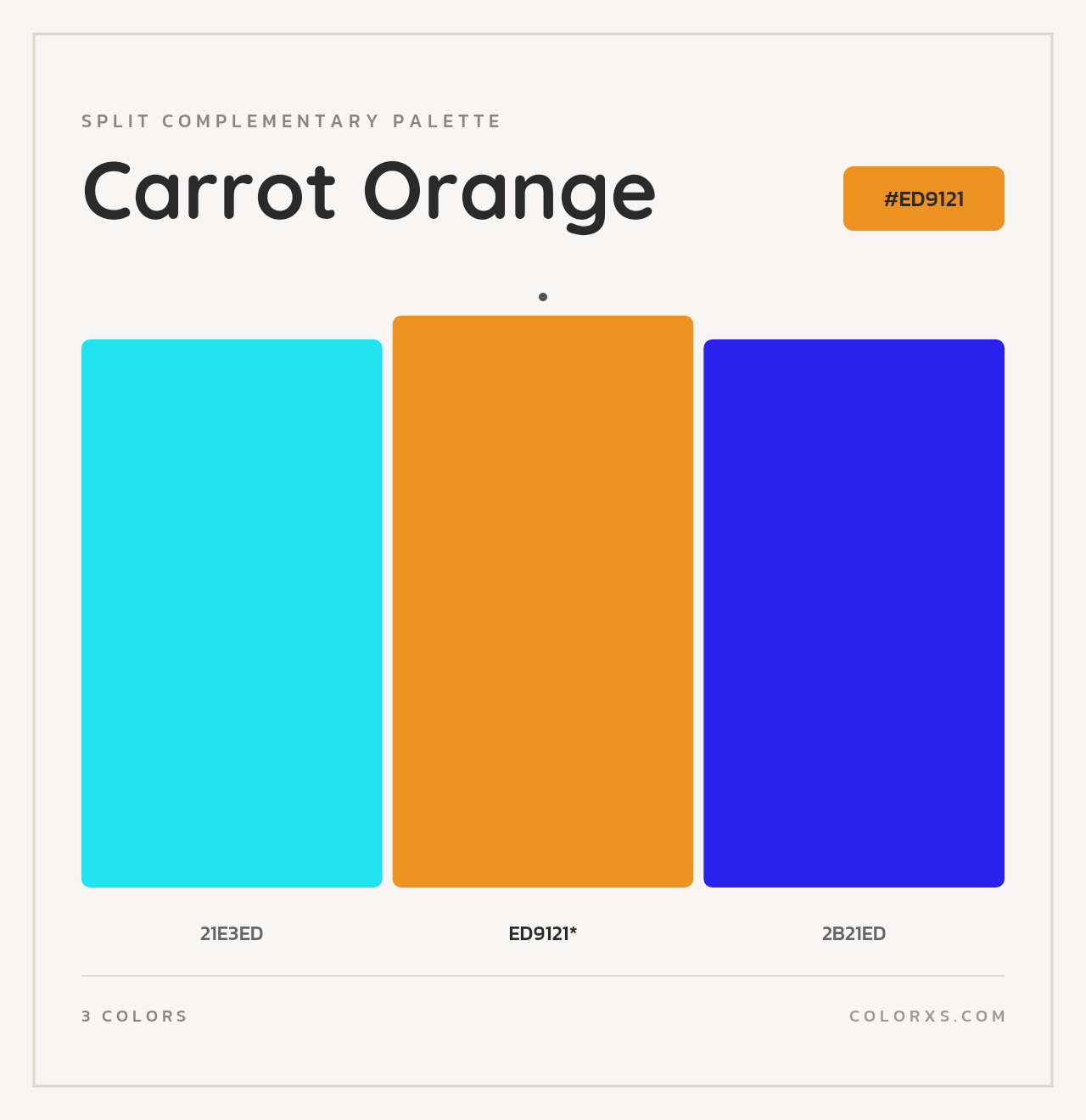 Carrot Orange - Split-Complementary Color Palette