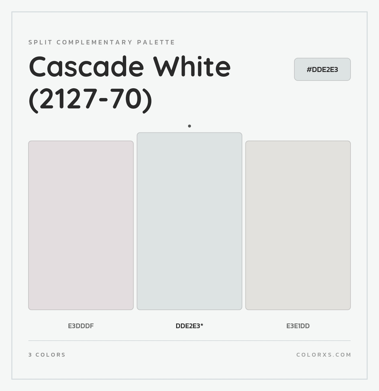 Cascade White (2127-70) - Split-Complementary Color Palette