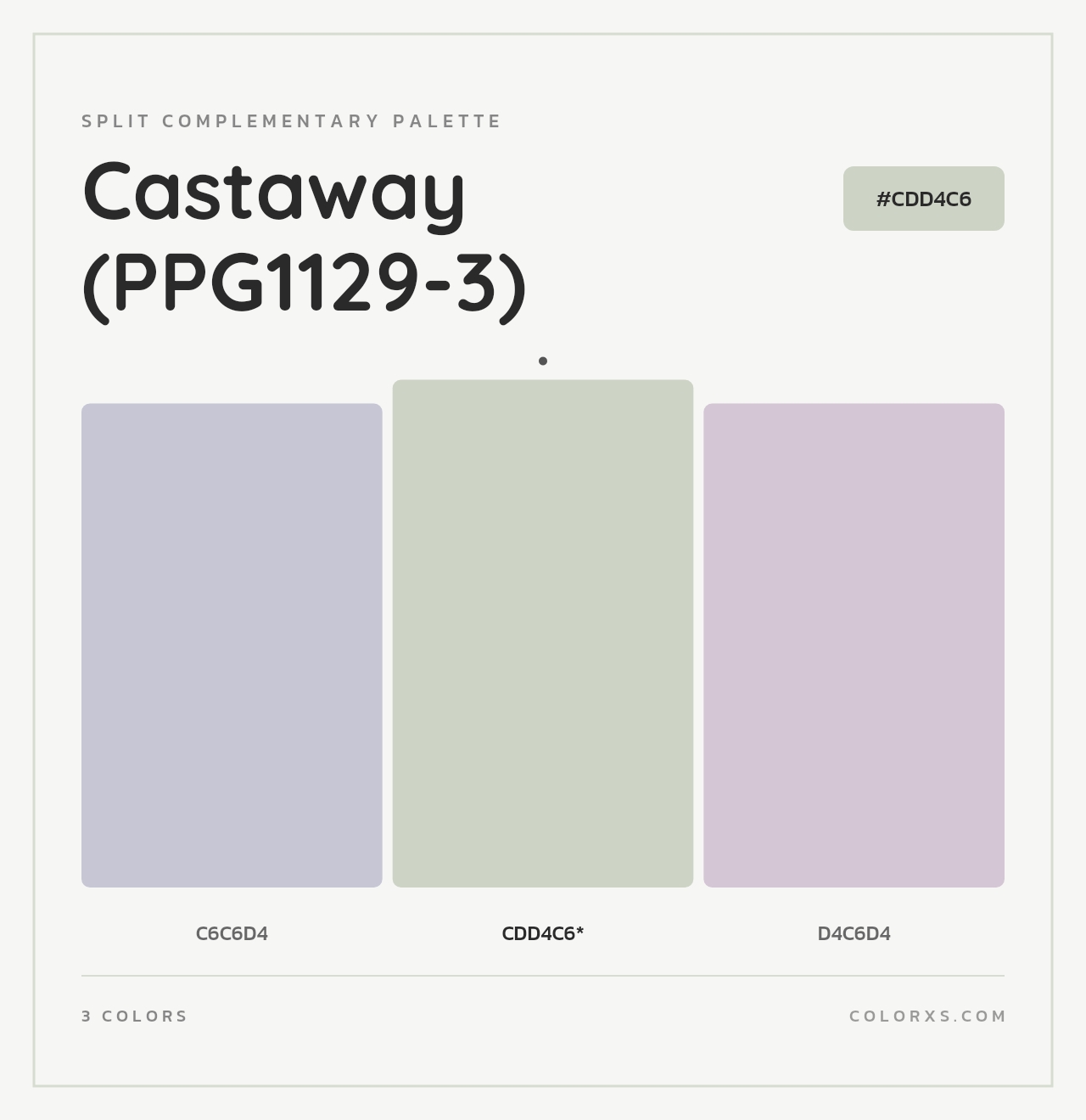 Castaway (PPG1129-3) - Split-Complementary Color Palette