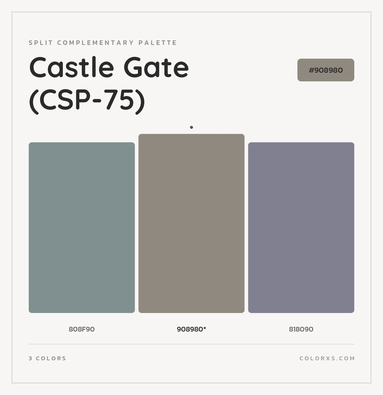 Castle Gate (CSP-75) - Split-Complementary Color Palette