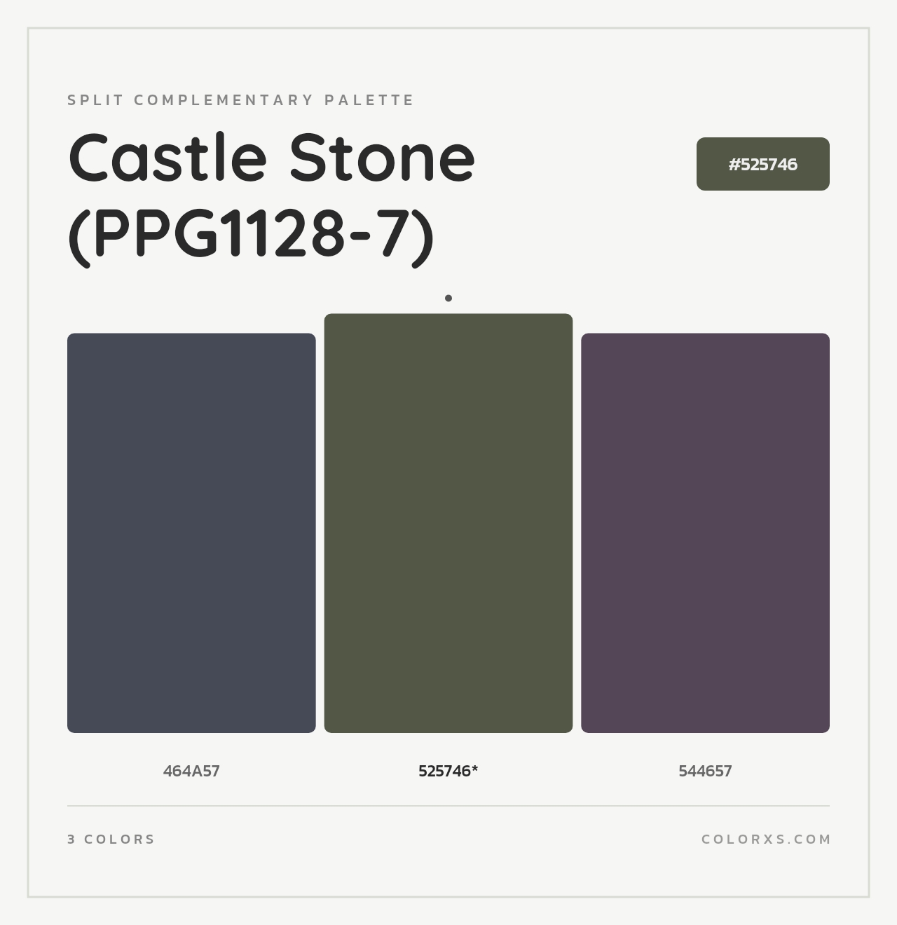 Castle Stone (PPG1128-7) - Split-Complementary Color Palette