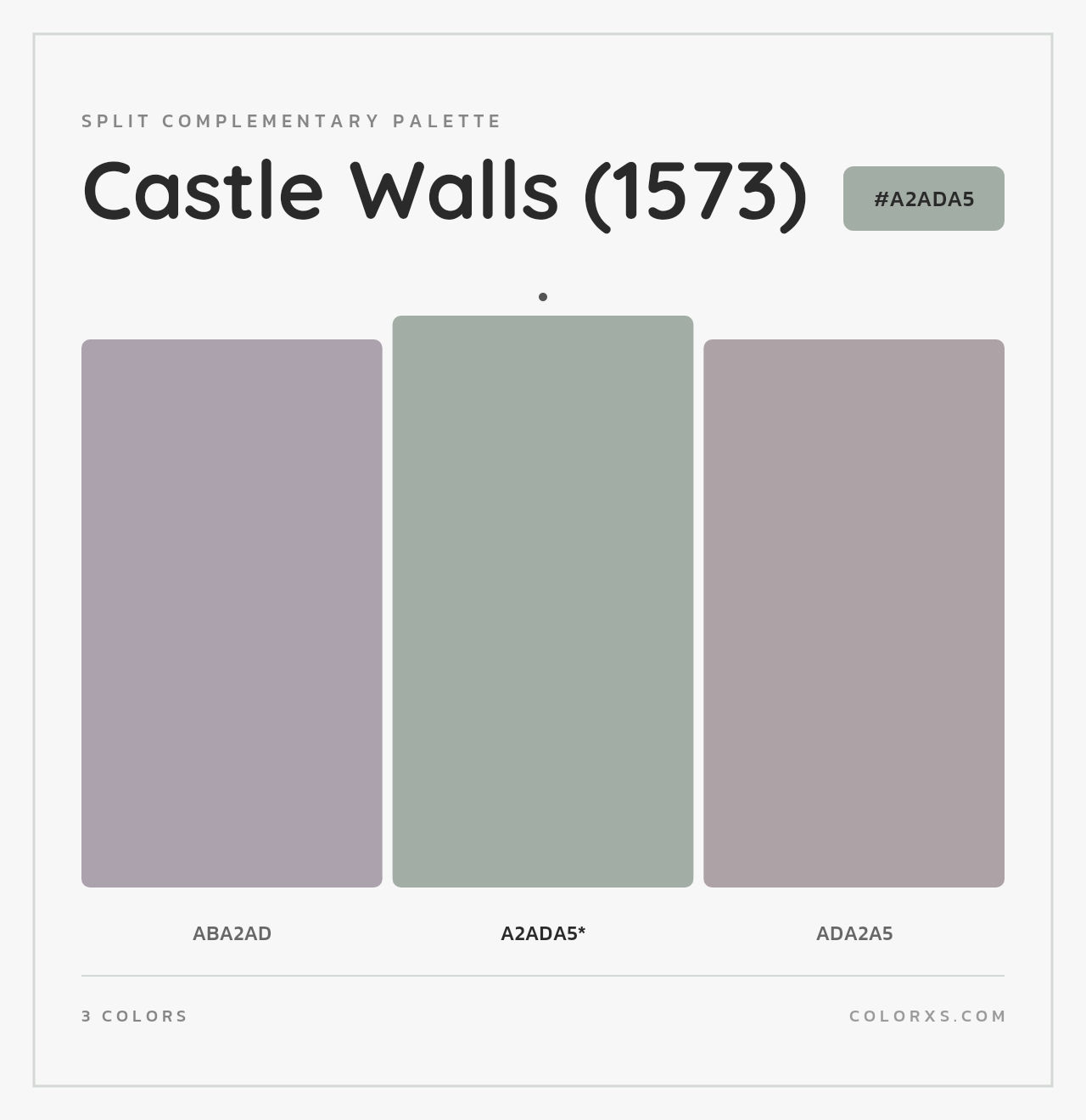 Castle Walls (1573) - Split-Complementary Color Palette