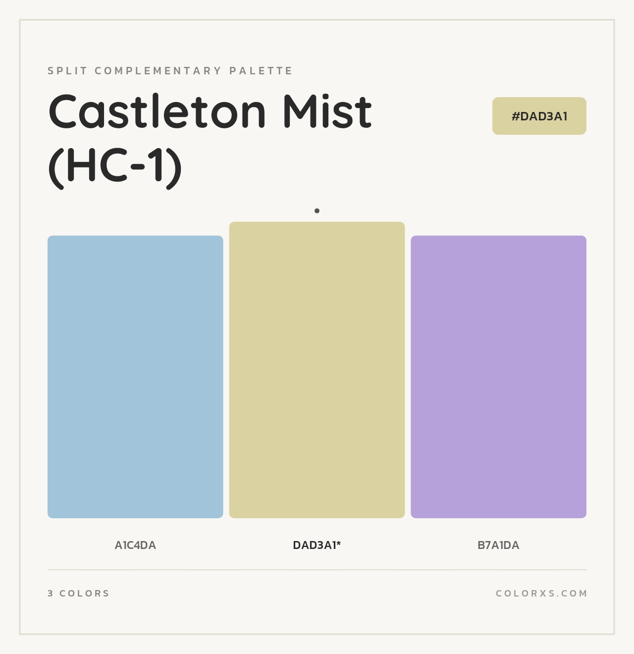 Castleton Mist (HC-1) - Split-Complementary Color Palette