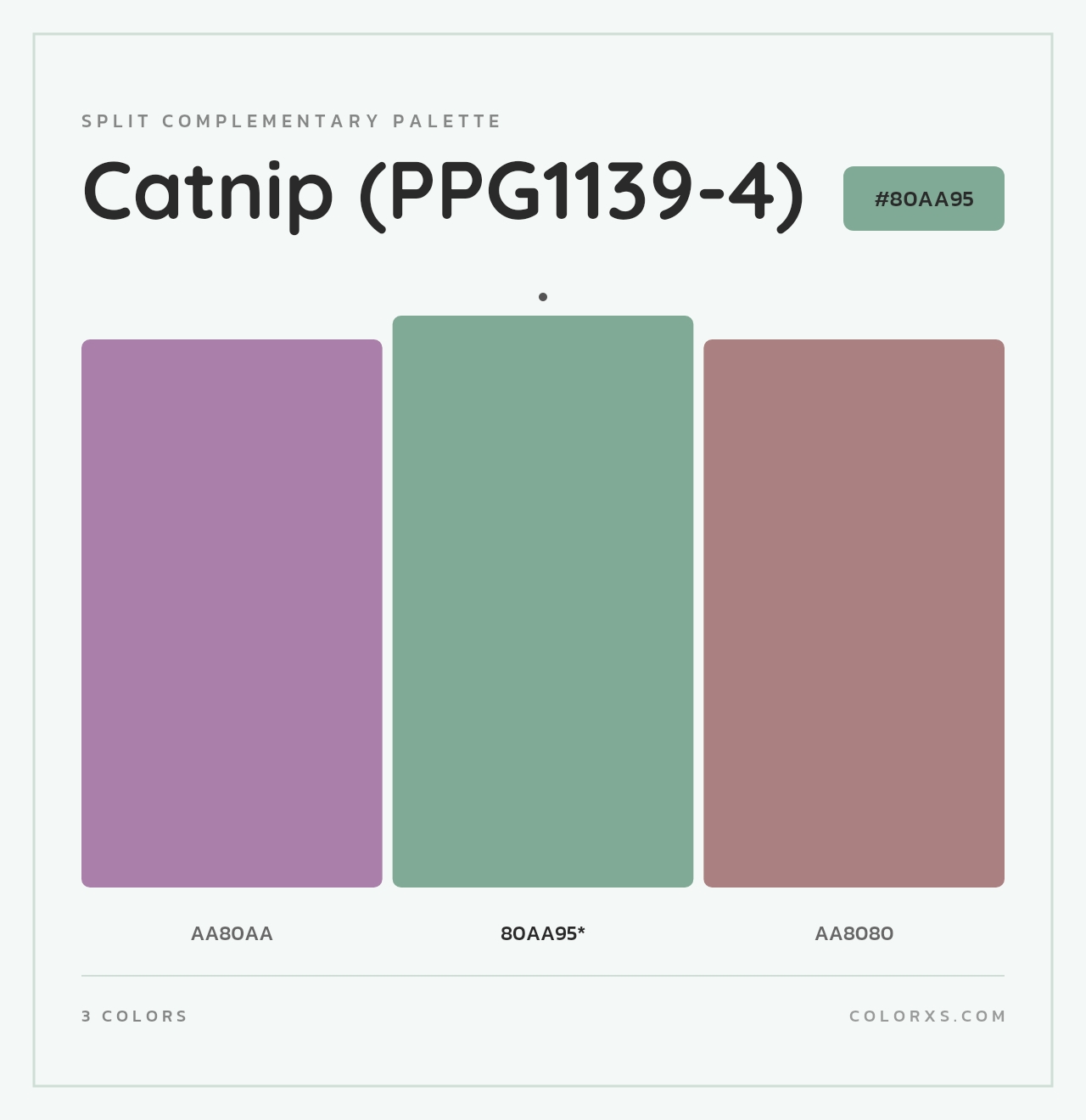 Catnip (PPG1139-4) - Split-Complementary Color Palette
