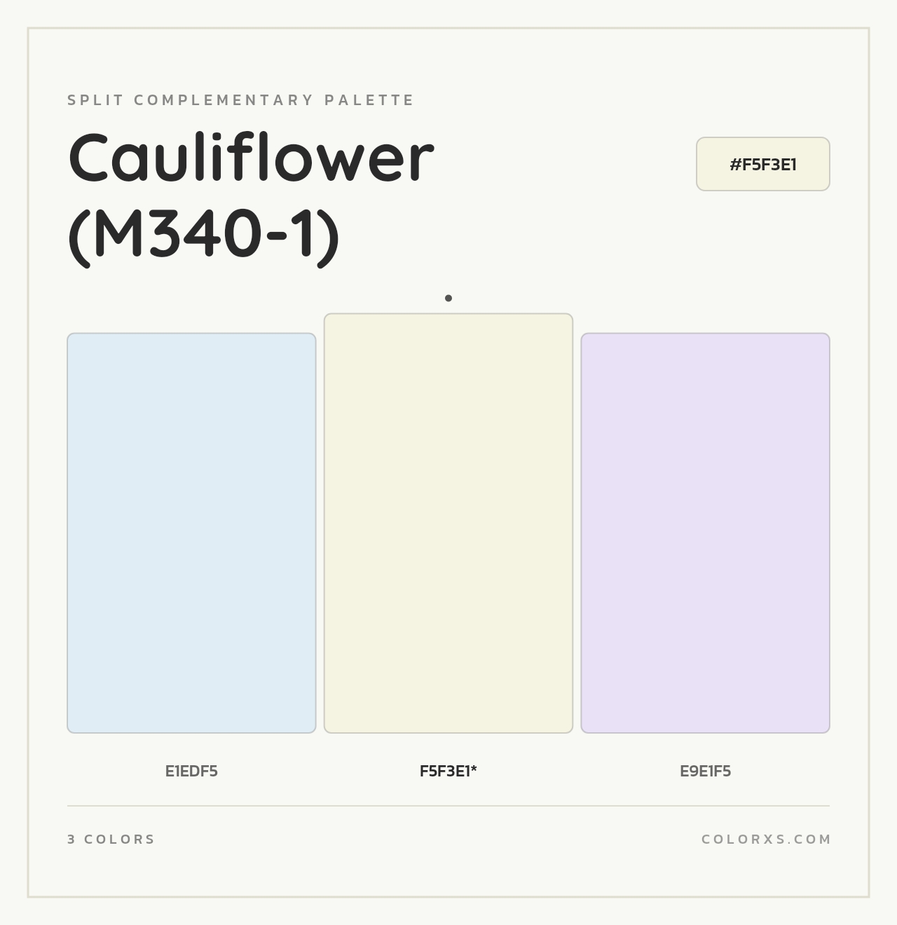 Cauliflower (M340-1) - Split-Complementary Color Palette