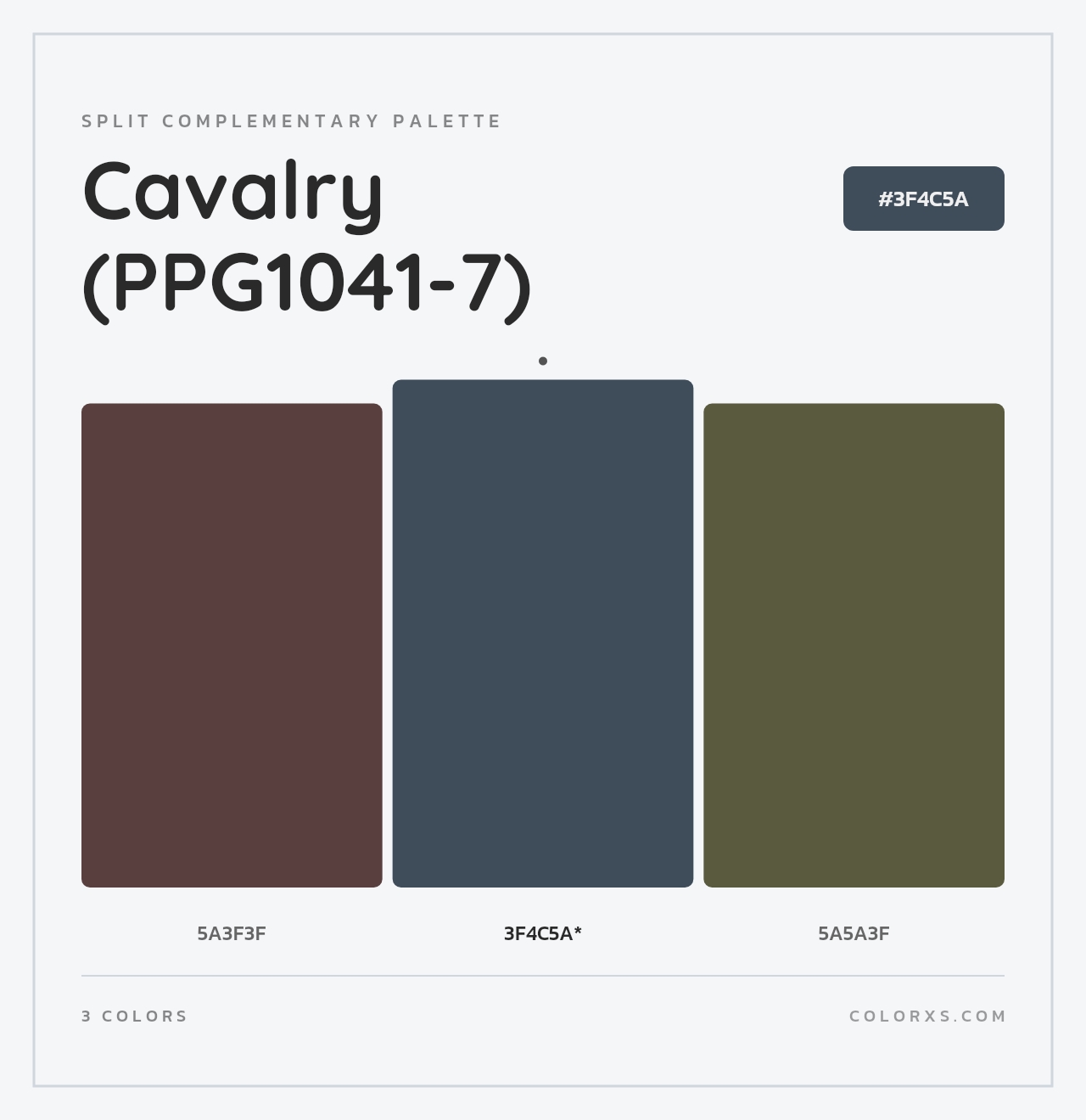 Cavalry (PPG1041-7) - Split-Complementary Color Palette