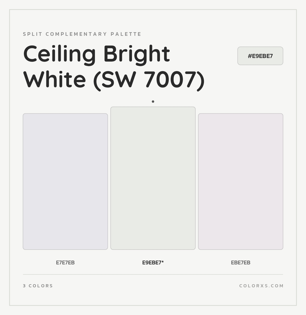 Ceiling Bright White (SW 7007) - Split-Complementary Color Palette