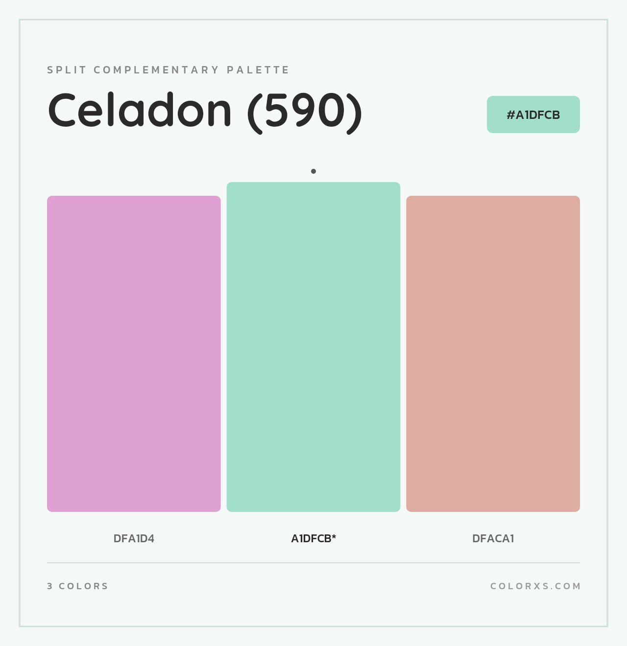 Celadon (590) - Split-Complementary Color Palette