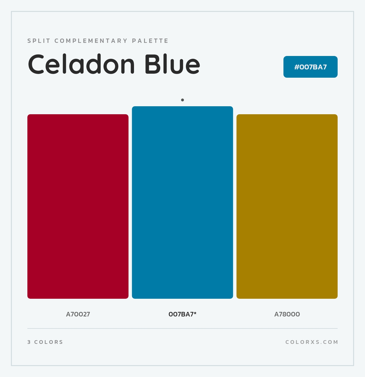 Celadon Blue - Split-Complementary Color Palette