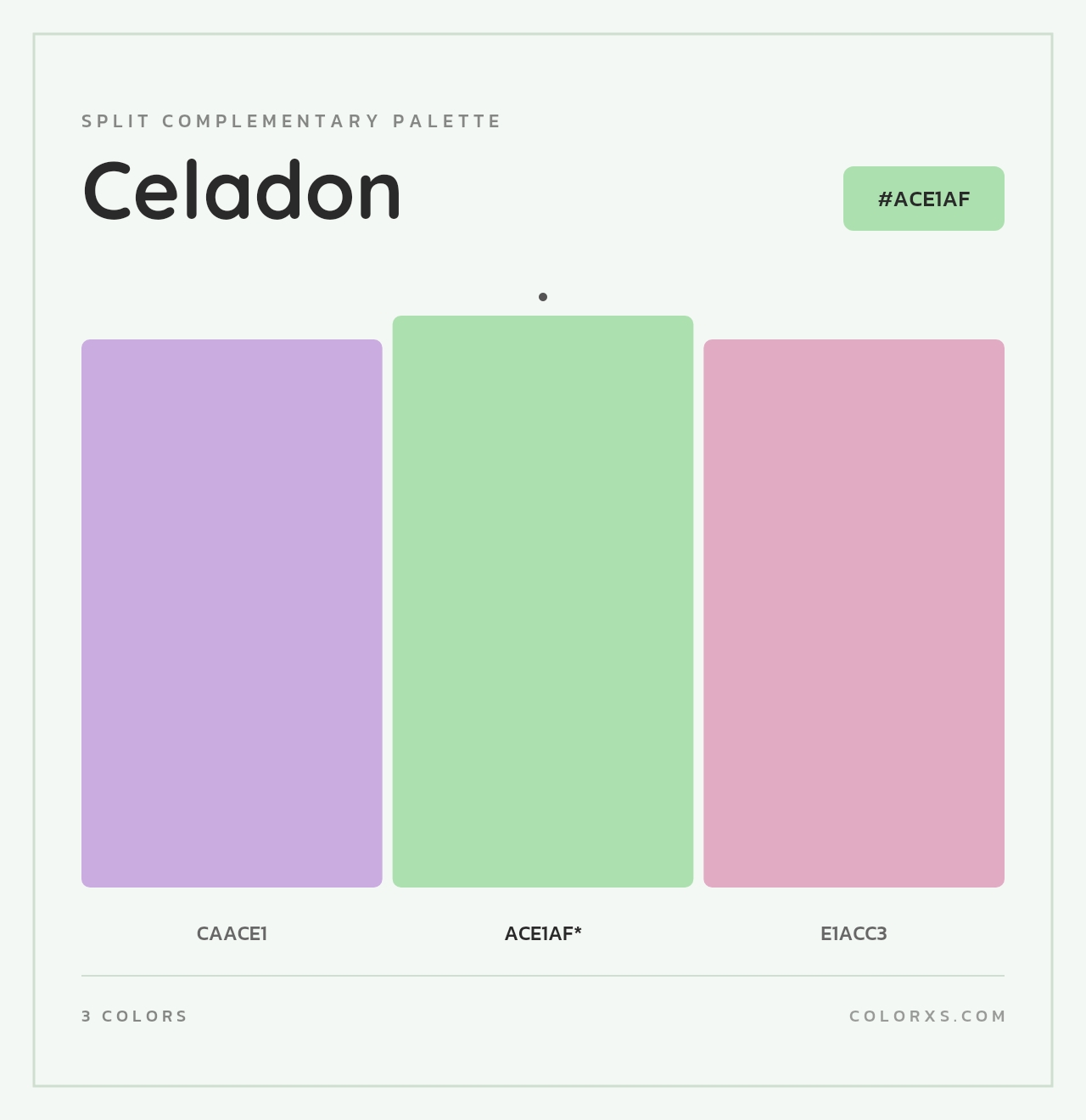 Celadon - Split-Complementary Color Palette