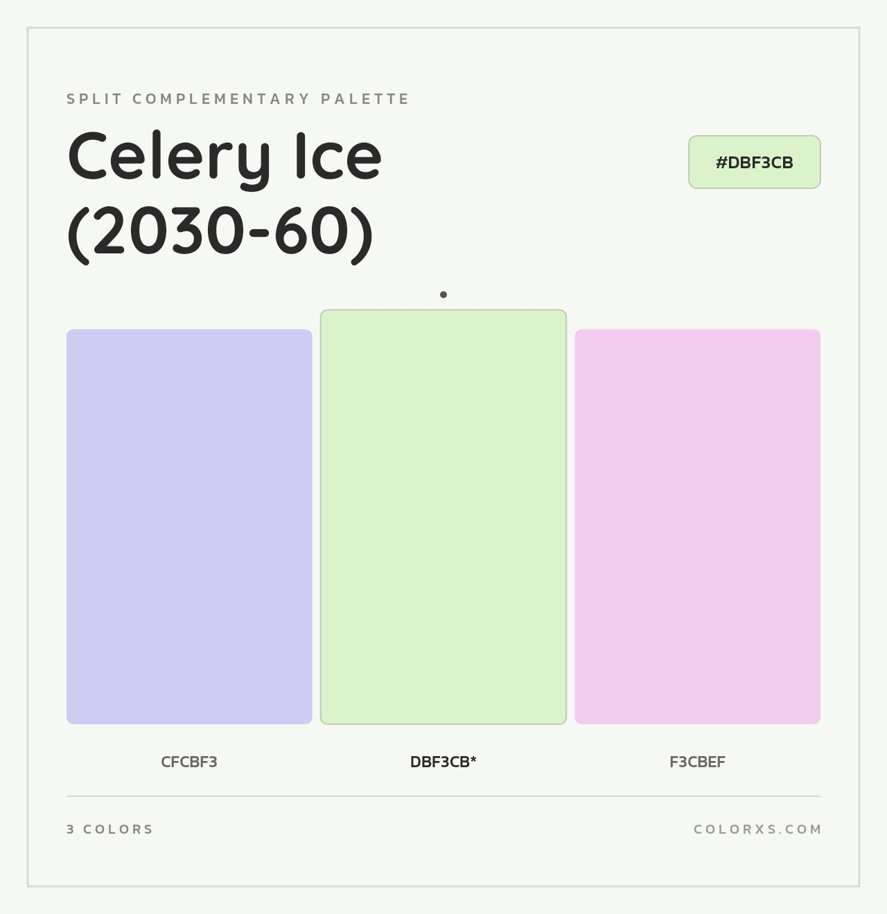Celery Ice (2030-60) - Split-Complementary Color Palette