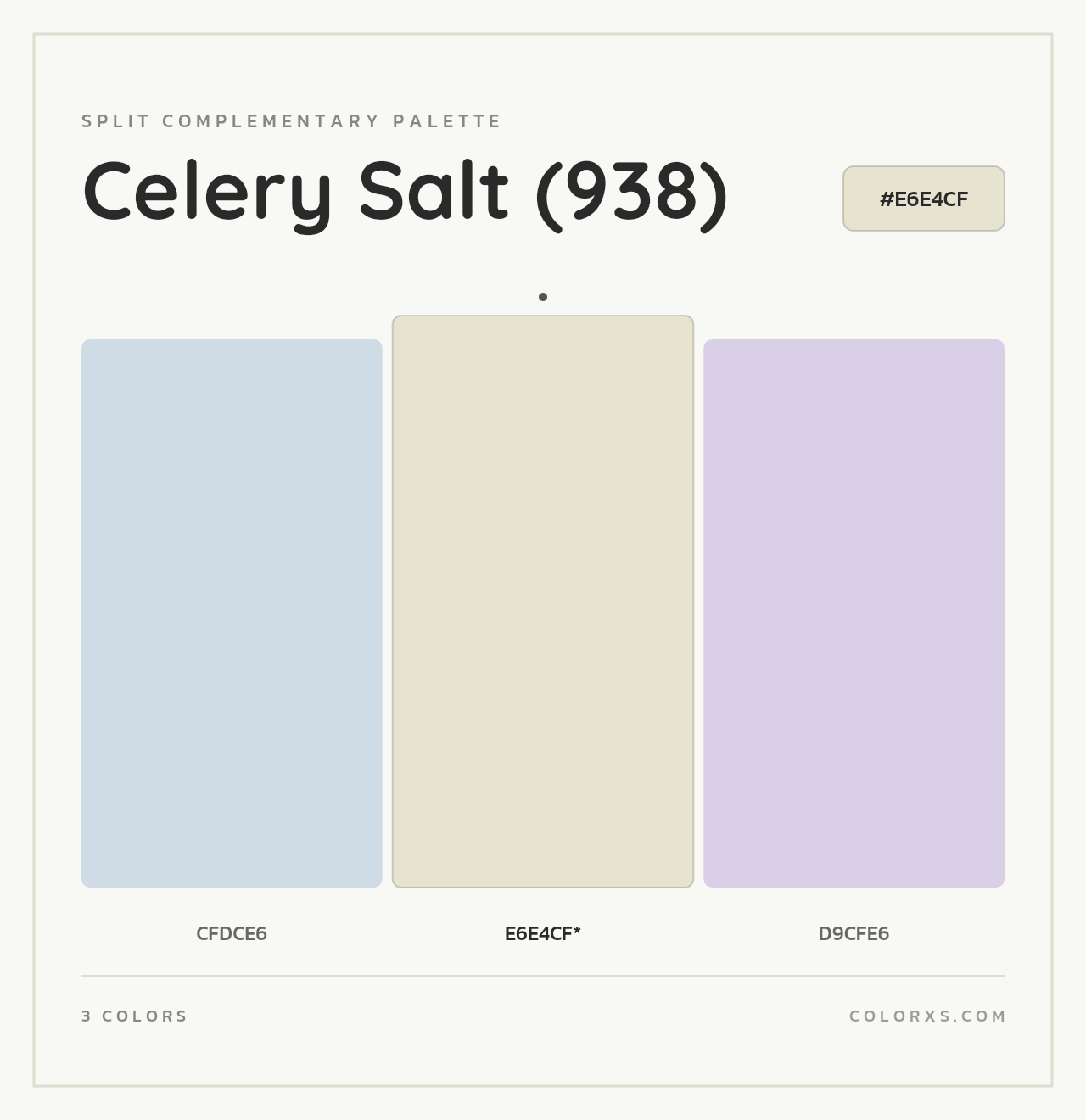 Celery Salt (938) - Split-Complementary Color Palette