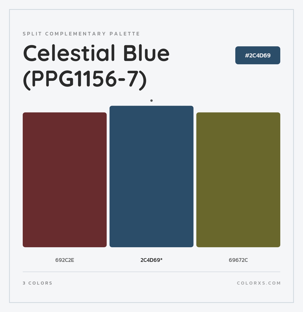 Celestial Blue (PPG1156-7) - Split-Complementary Color Palette