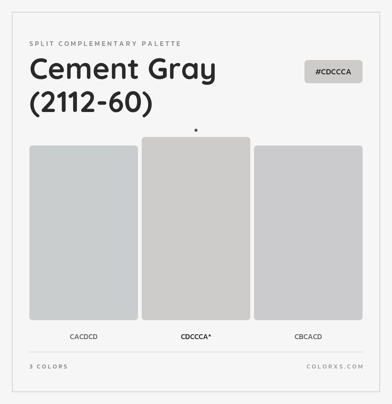 Cement Gray (2112-60) - Split-Complementary Color Palette