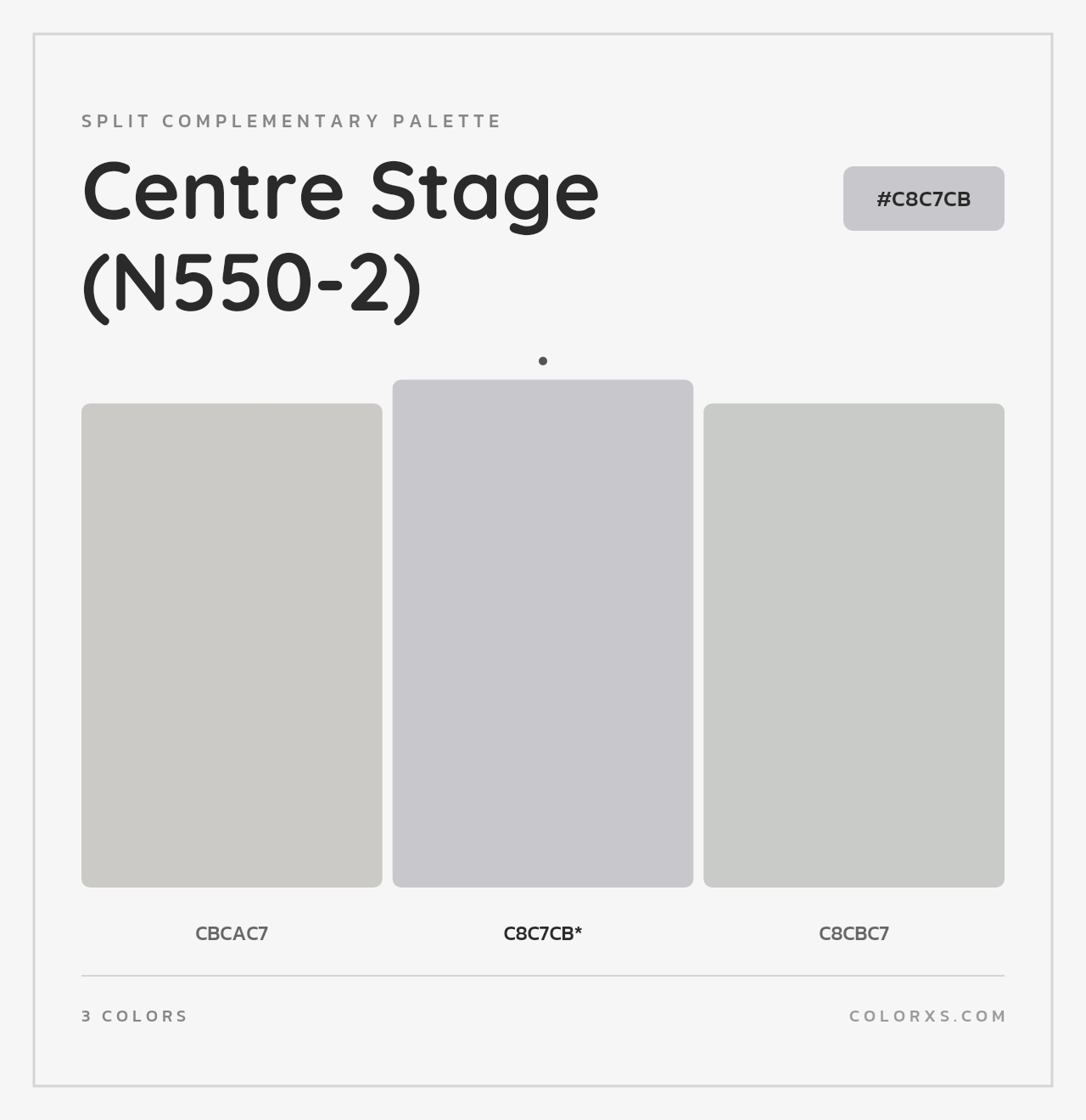 Centre Stage (N550-2) - Split-Complementary Color Palette