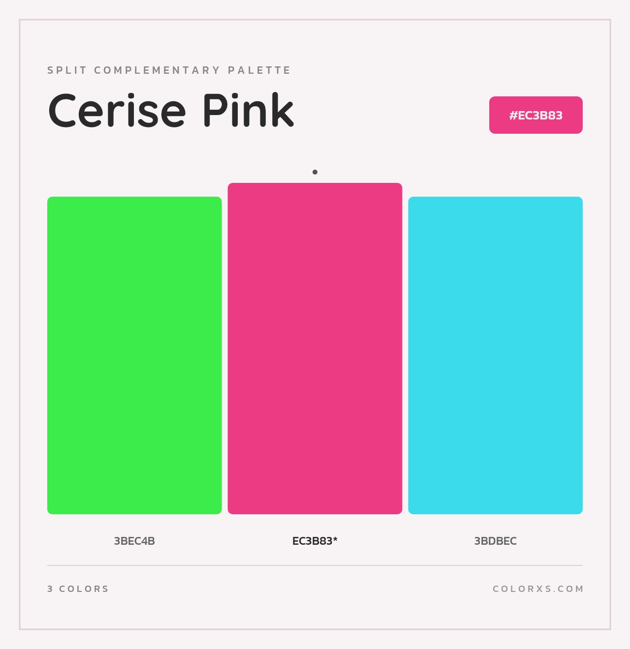Cerise Pink - Split-Complementary Color Palette