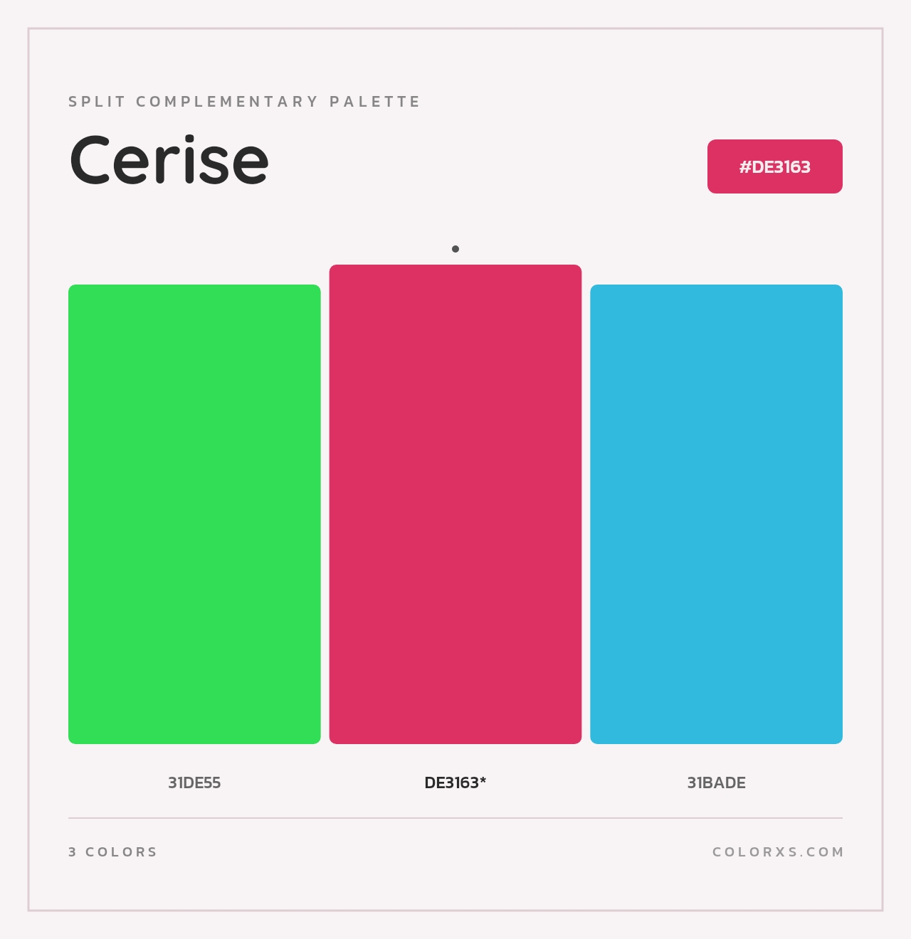 Cerise - Split-Complementary Color Palette