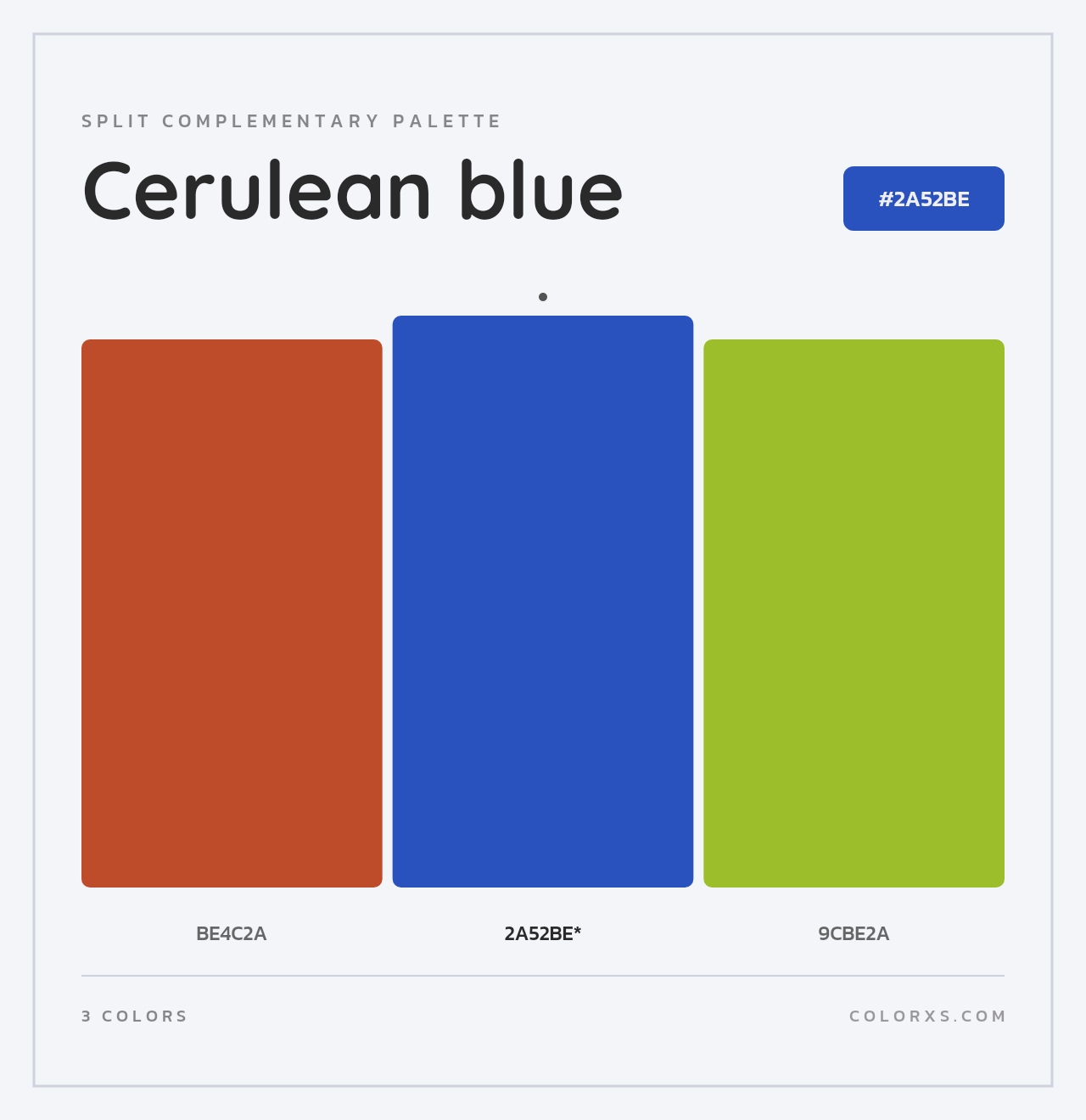 Cerulean blue - Split-Complementary Color Palette