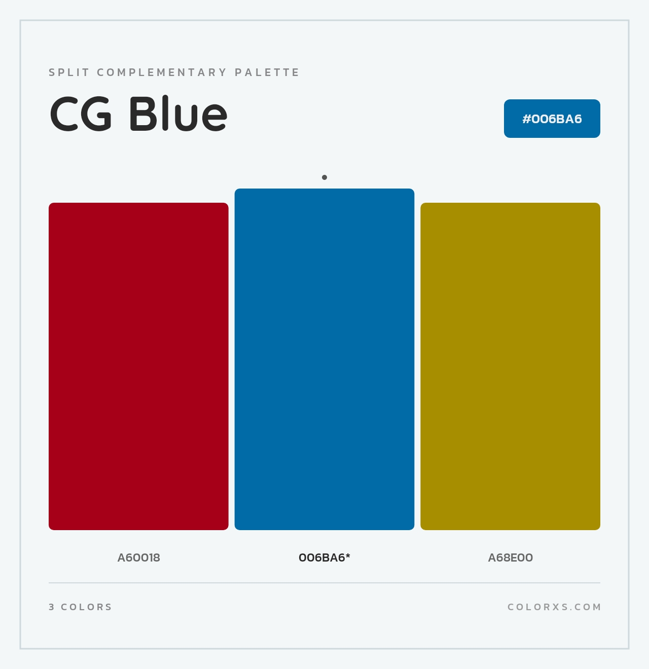 CG Blue - Split-Complementary Color Palette