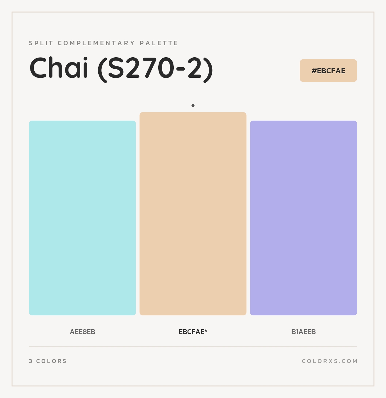 Chai (S270-2) - Split-Complementary Color Palette