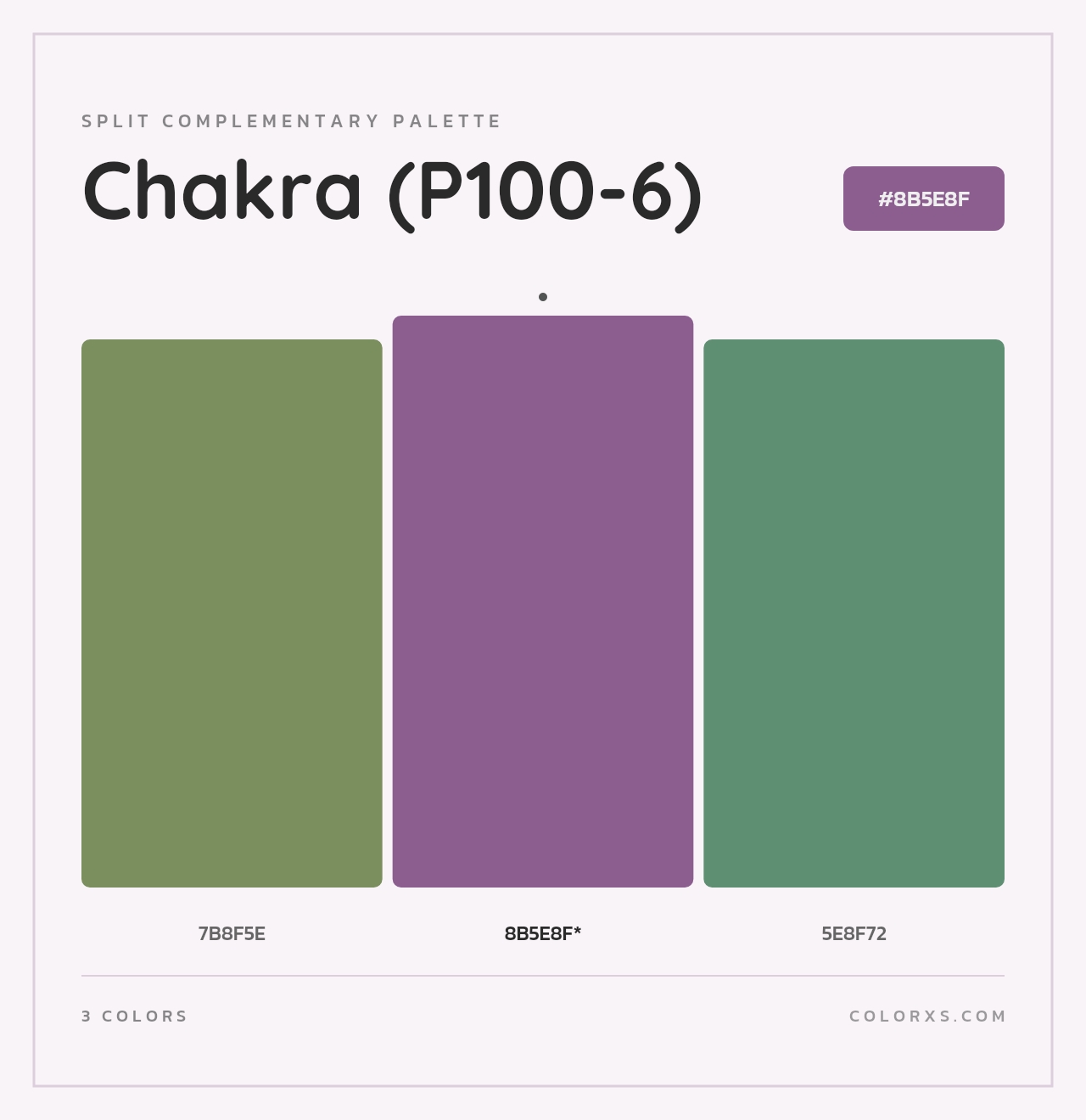 Chakra (P100-6) - Split-Complementary Color Palette