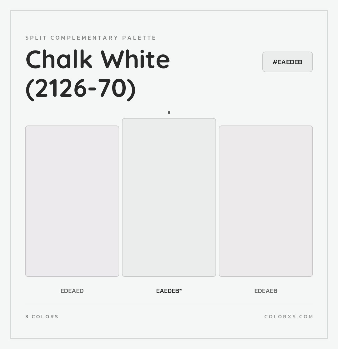 Chalk White (2126-70) - Split-Complementary Color Palette