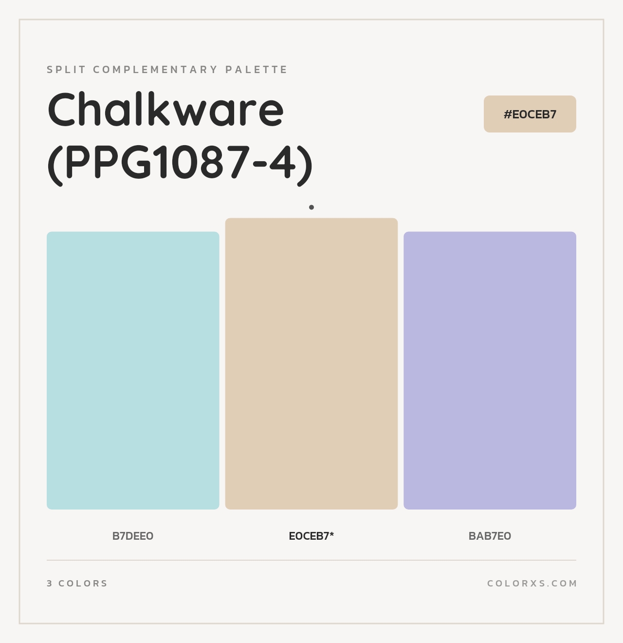 Chalkware (PPG1087-4) - Split-Complementary Color Palette